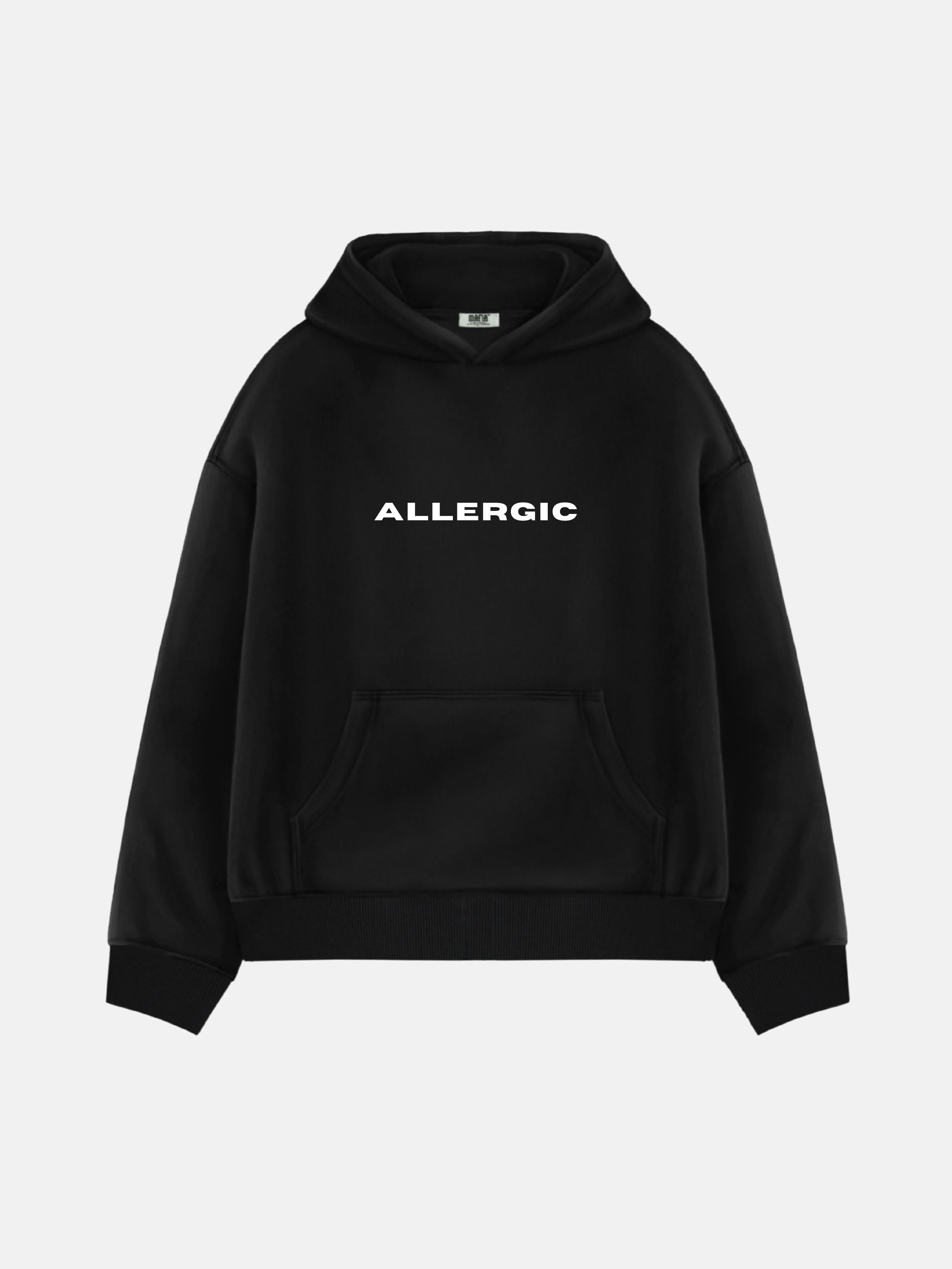 Oversize Allergic Hoodie - Black - Image 6