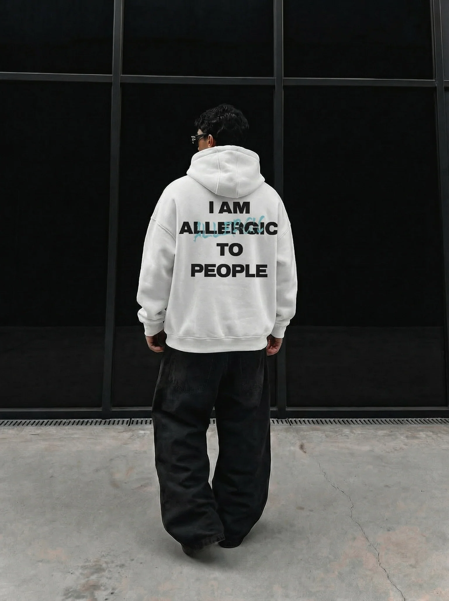 Oversize Allergic Hoodie - White - Image 2