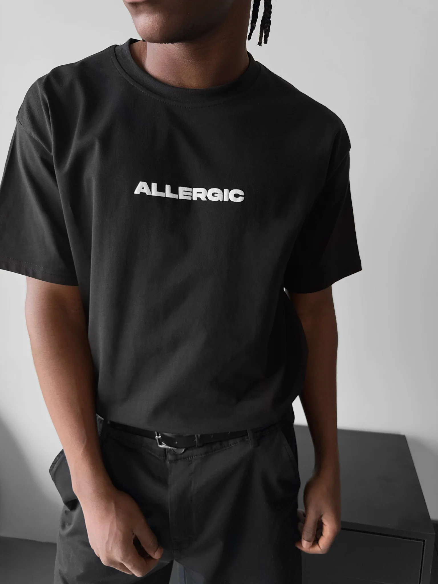 Oversize Allergic T-Shirt - Black - Image 3