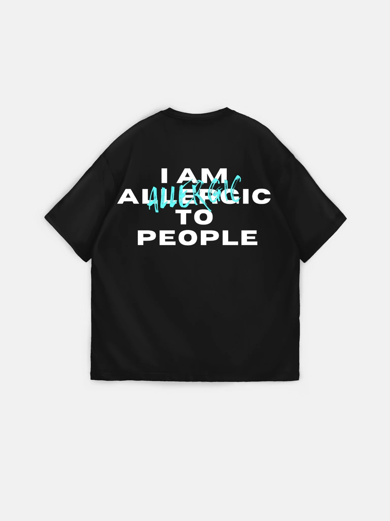 Oversize Allergic T-Shirt - Black - Image 6
