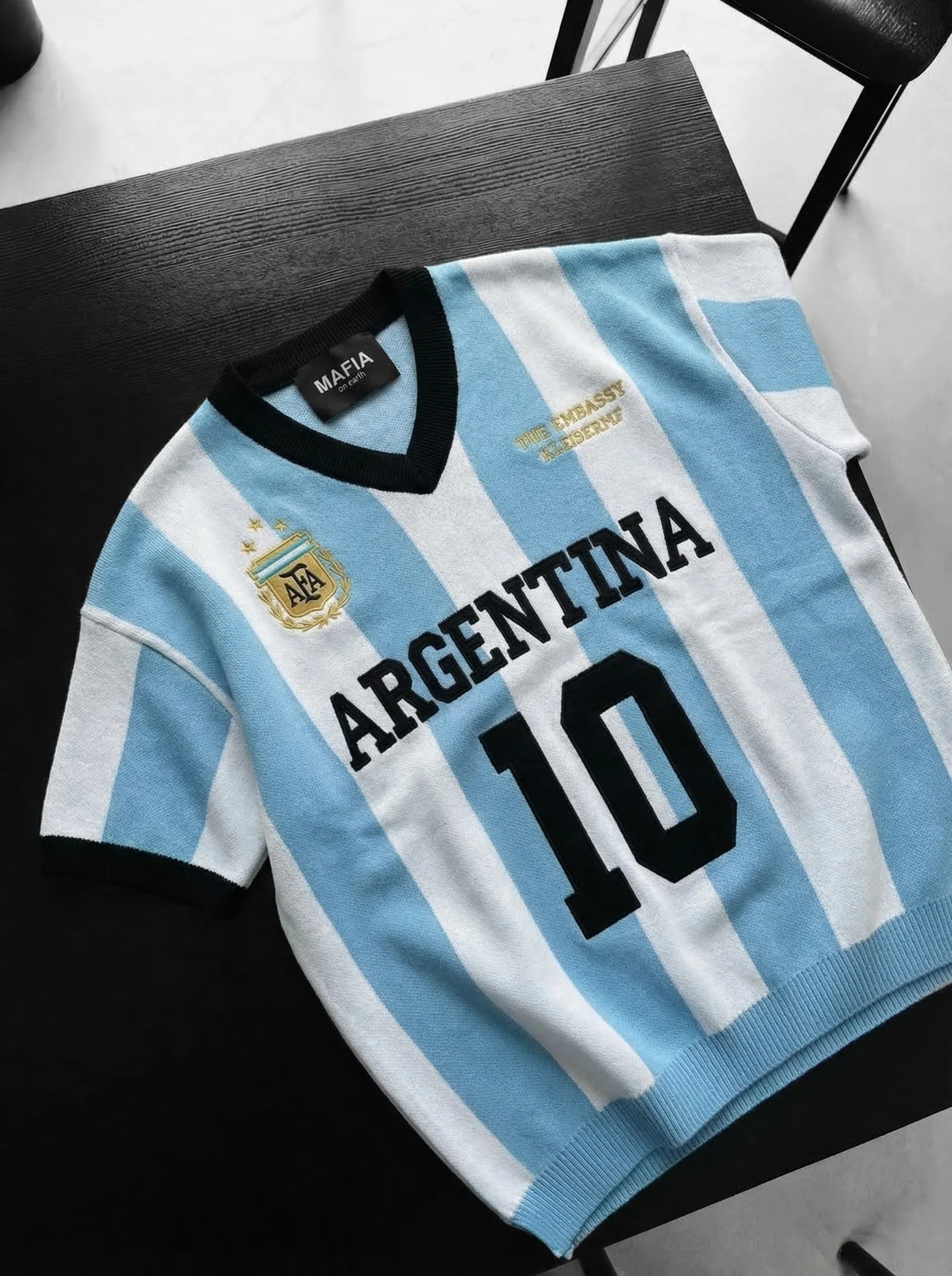Oversize Argentina Knit T-shirt - Babyblue - Image 2