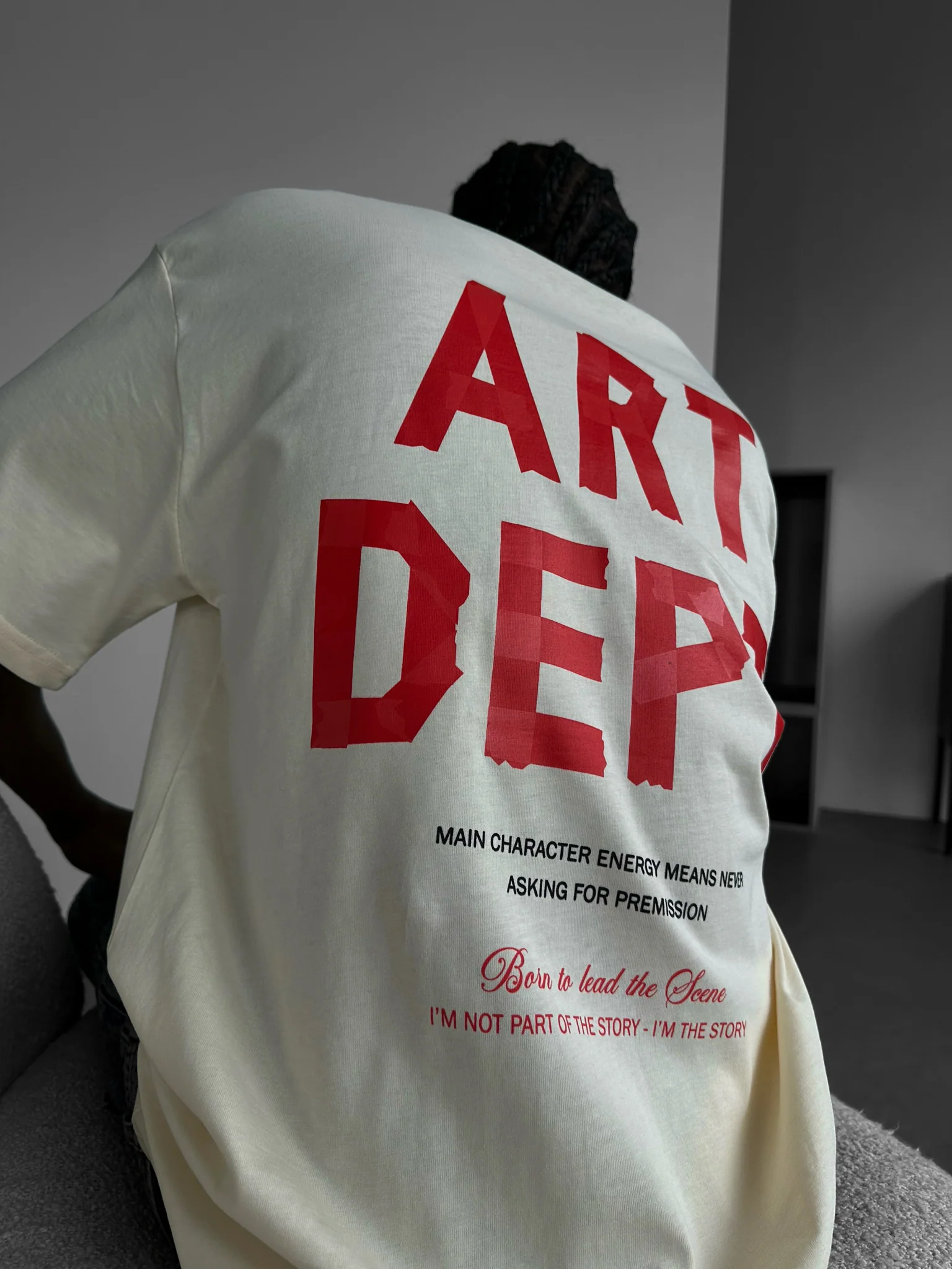 Oversize Art Dept. T-shirt - Antique White - Image 4