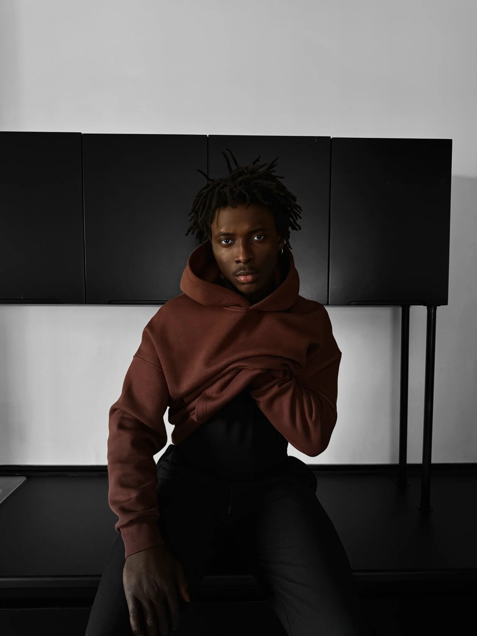 Oversize Basic Hoodie - Chocolate Brown - Image 4