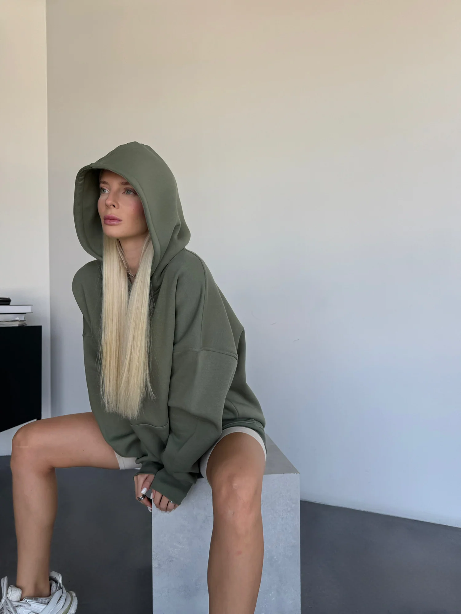 Oversize Basic Hoodie - Four Leaf Clover - Image 6