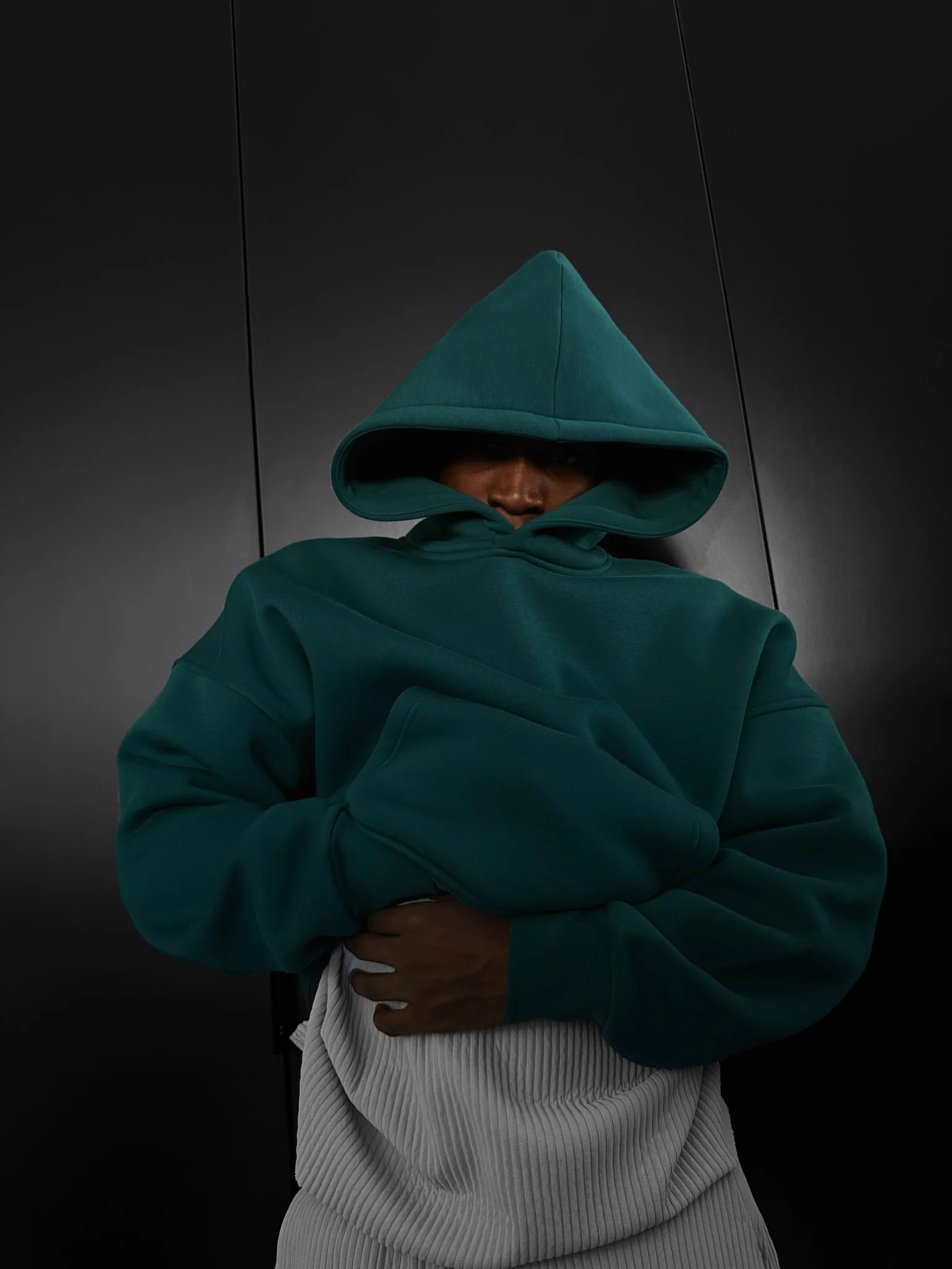Oversize Basic Hoodie - Sea Moss - Image 2