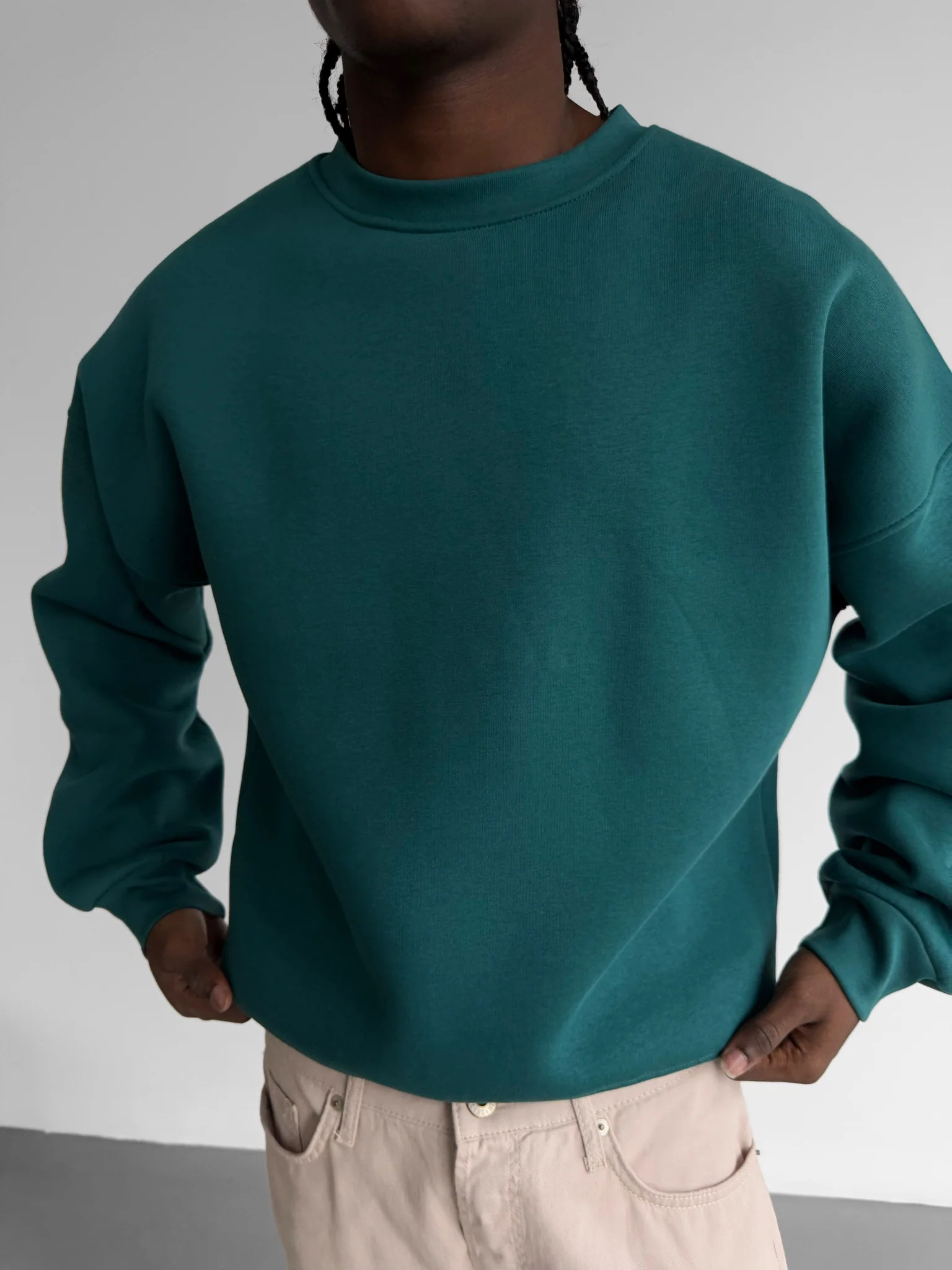 Oversize Basic Sweater - Sea Moss - Image 2