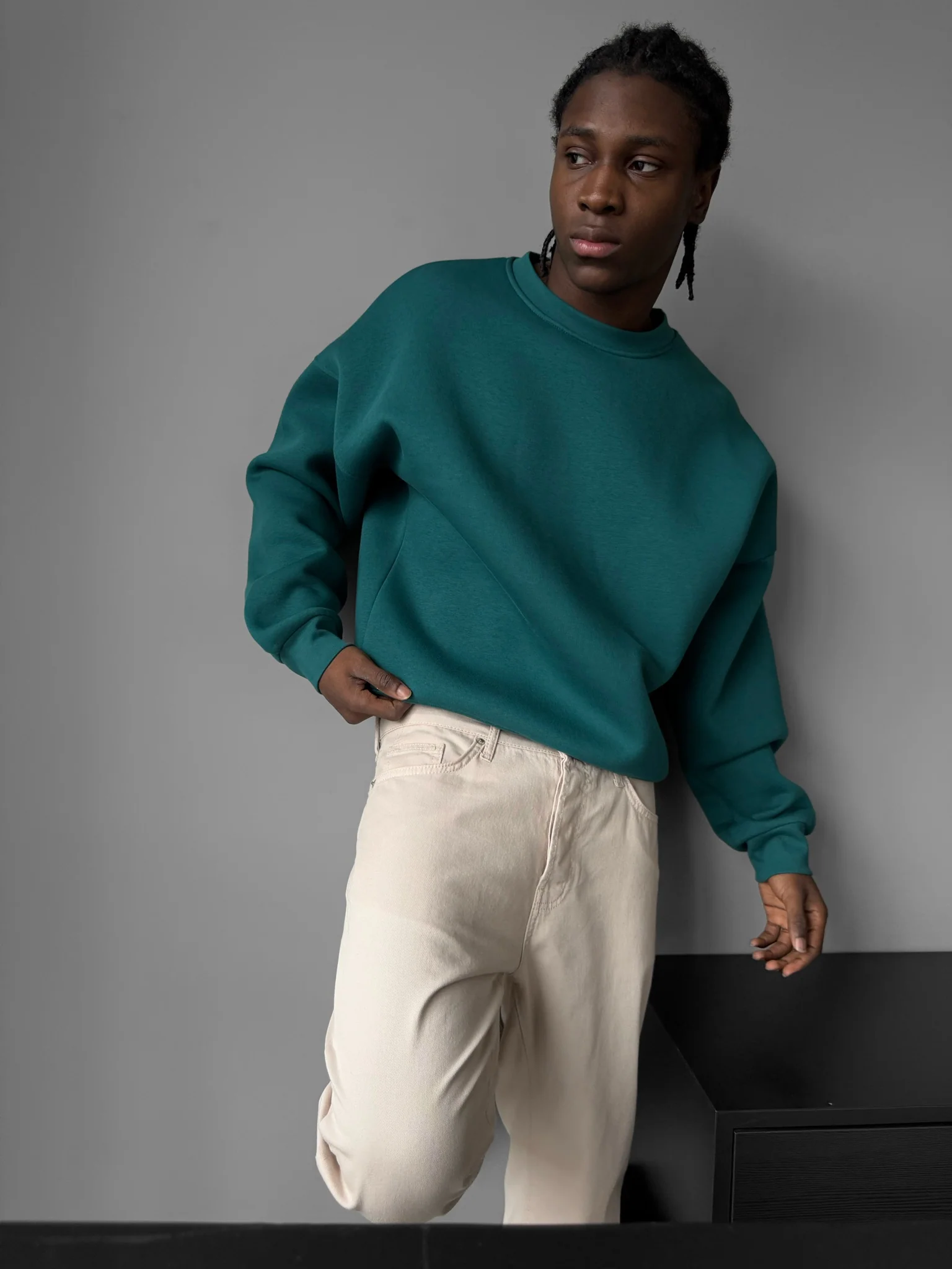 Oversize Basic Sweater - Sea Moss - Image 6