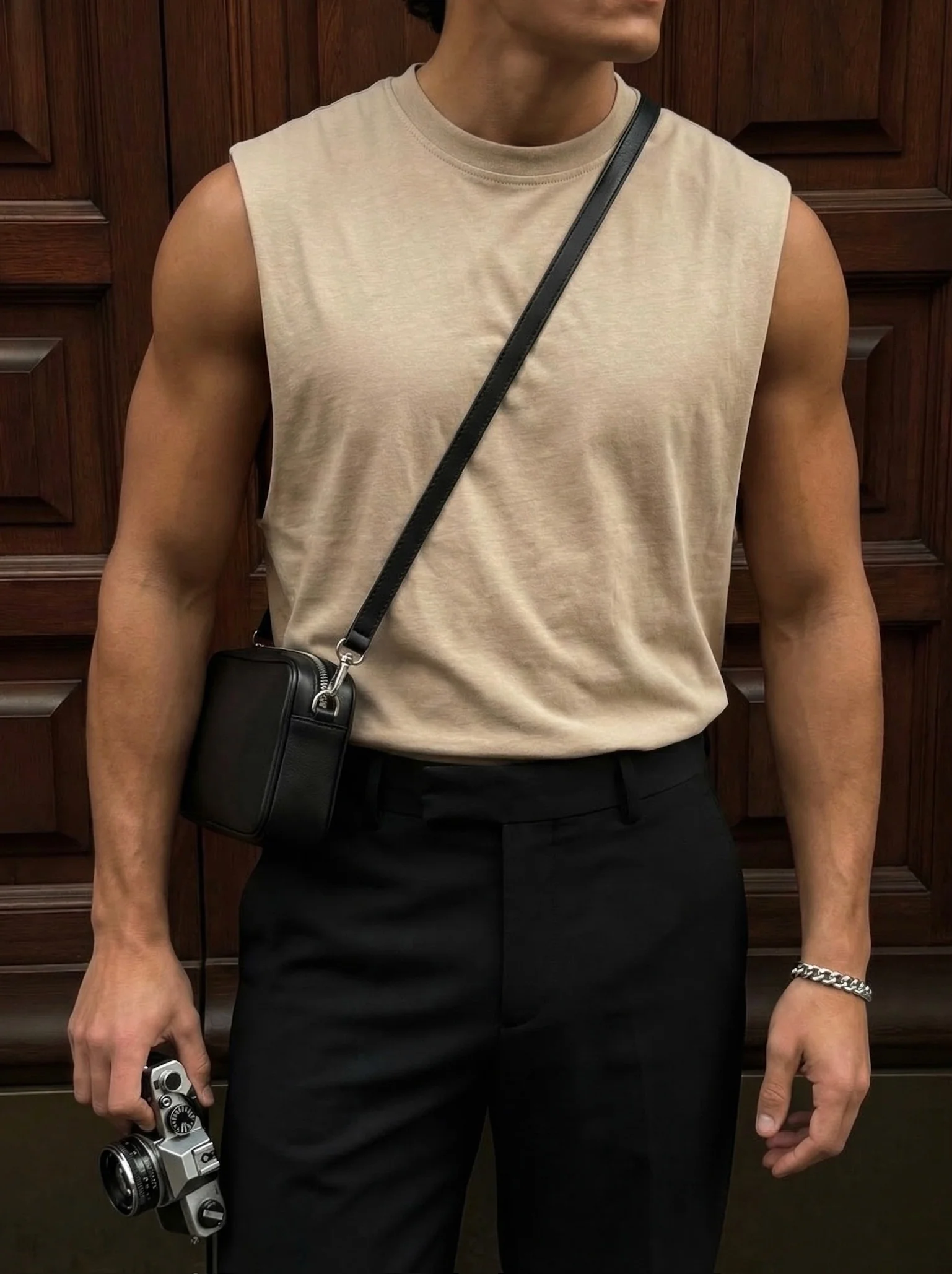 Oversize Basic Tanktop - Beige - Image 3