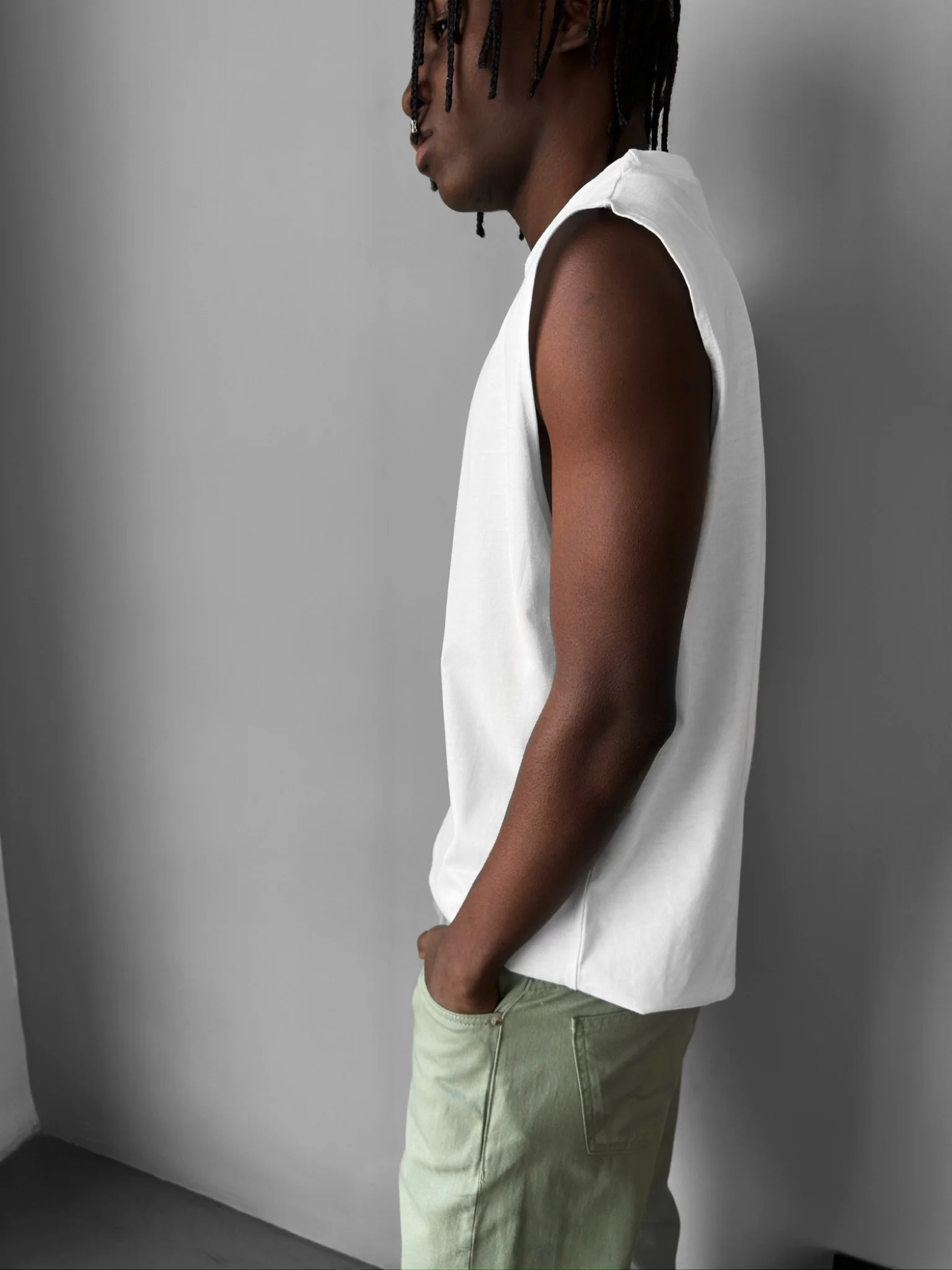 Oversize Basic Tanktop - Ecru - Image 2