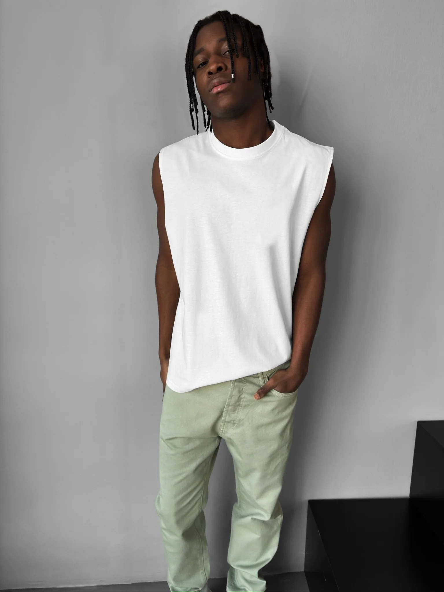 Oversize Basic Tanktop - Ecru - Image 3