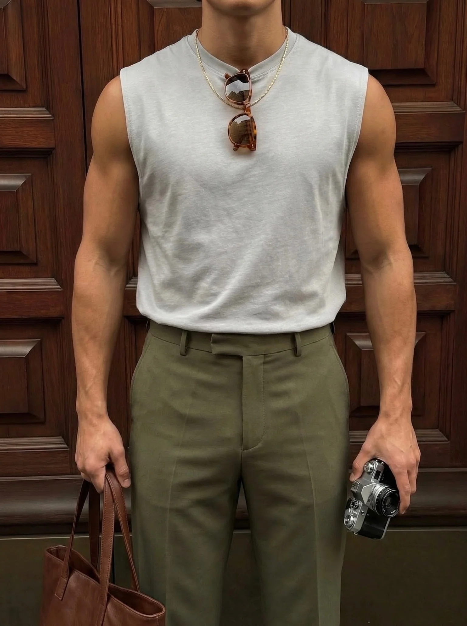 Oversize Basic Tanktop - Grey - Image 3