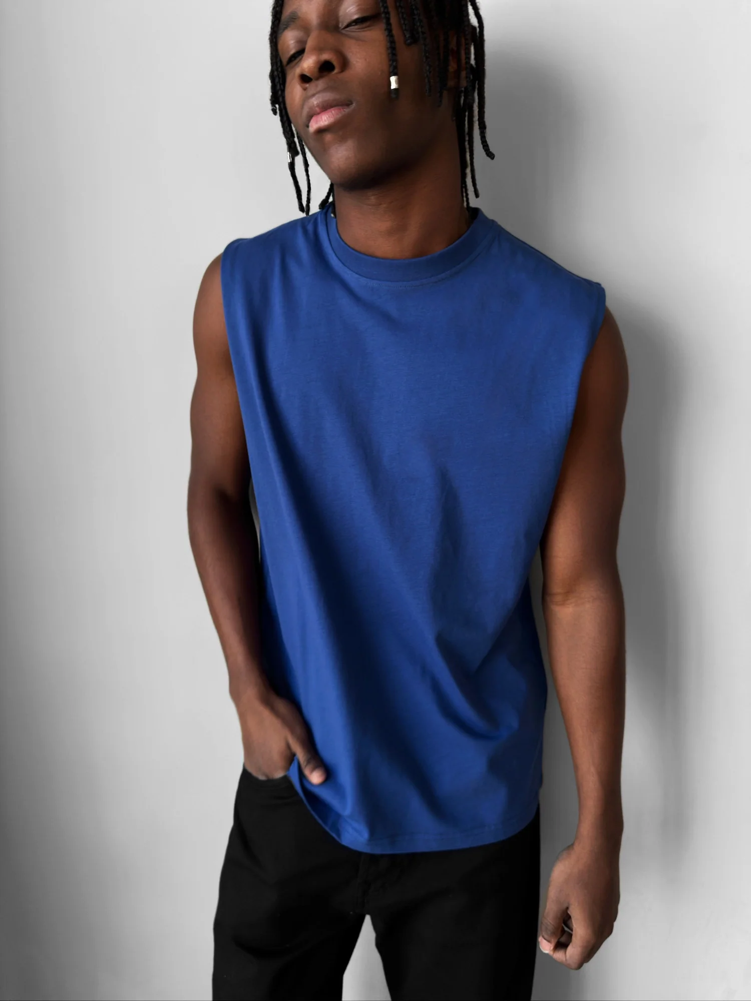 Oversize Basic Tanktop - Navy Peony - Image 4
