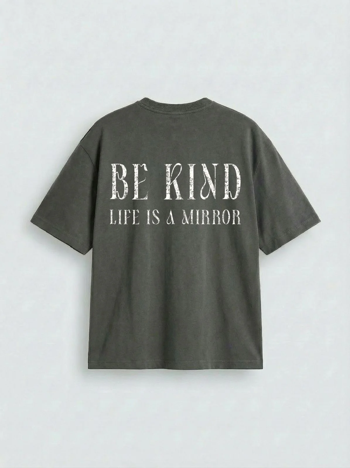 Oversize Be Kind T-shirt - Anthracite - Image 2
