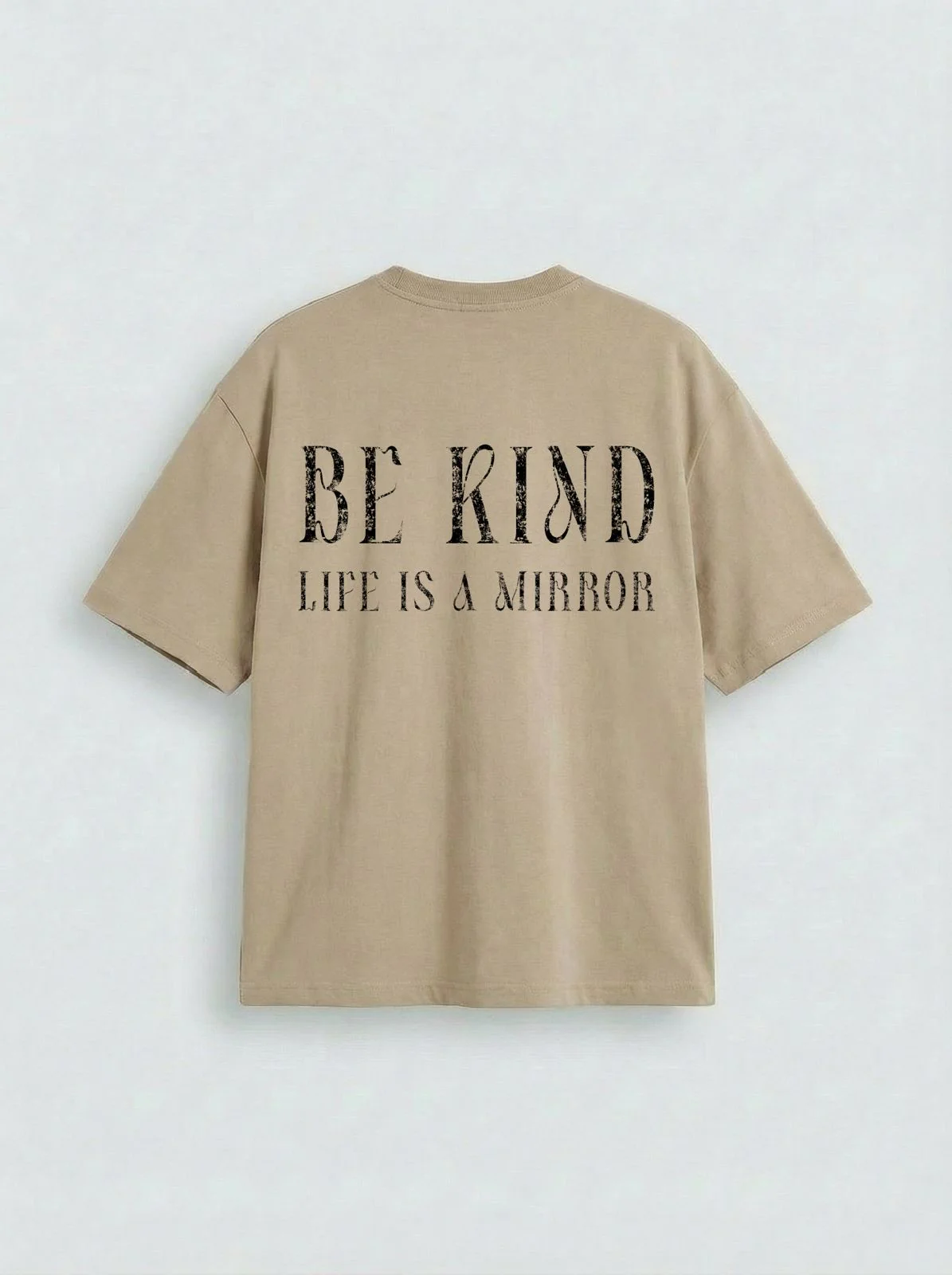 Oversize Be Kind T-shirt - Stone - Image 5