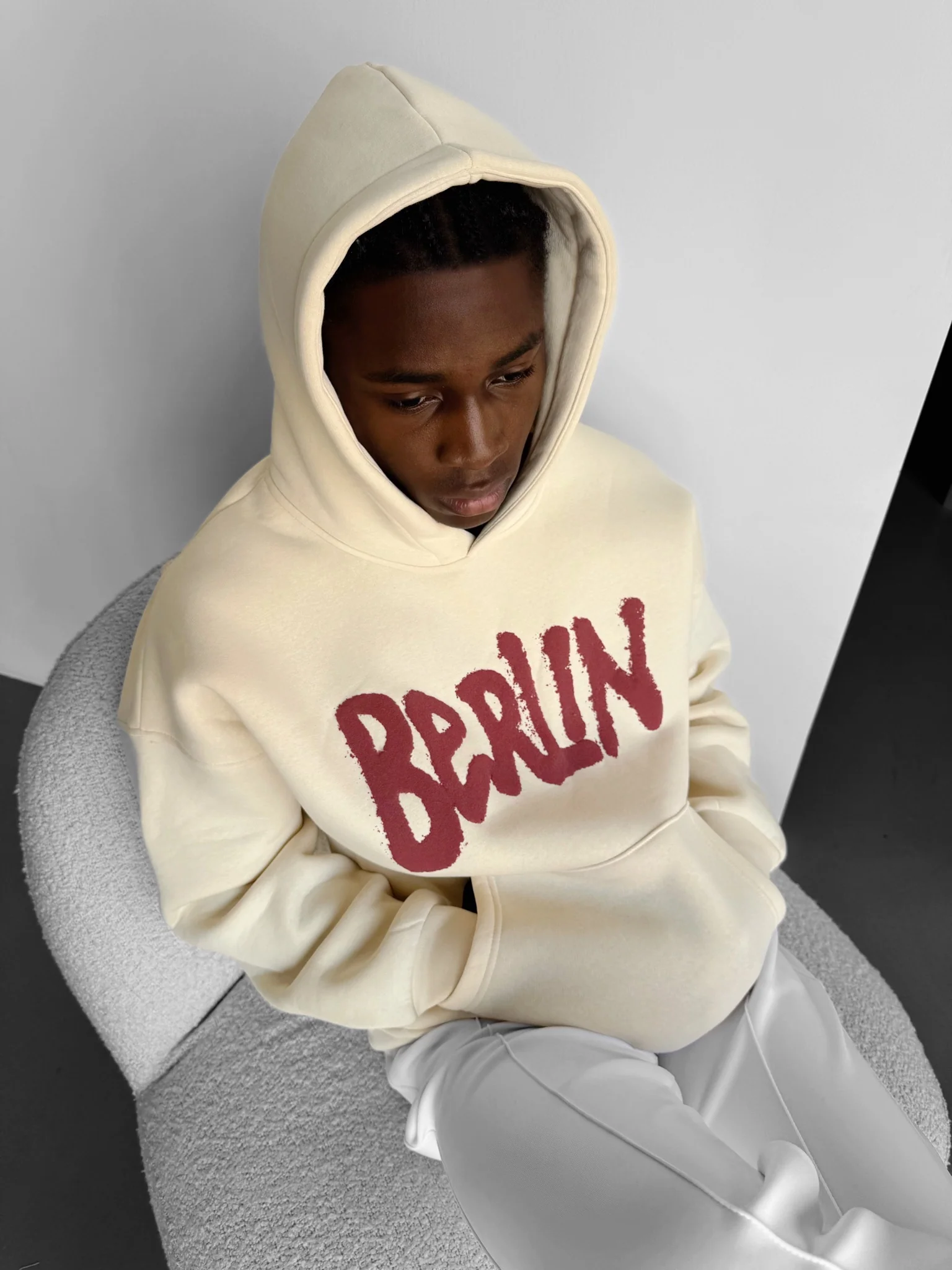 Oversize Berlin "Sumpf" Hoodie - Antique White - Image 3