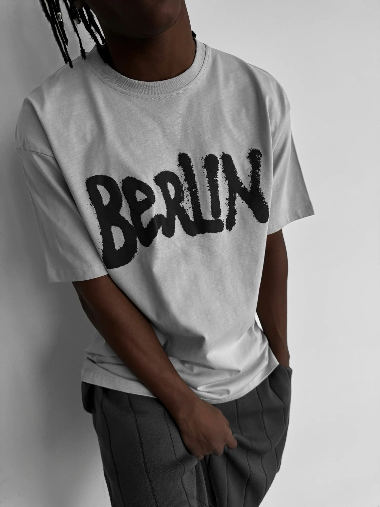 Oversize 'Berlin Sumpf' T-Shirt - Grey - Image 2