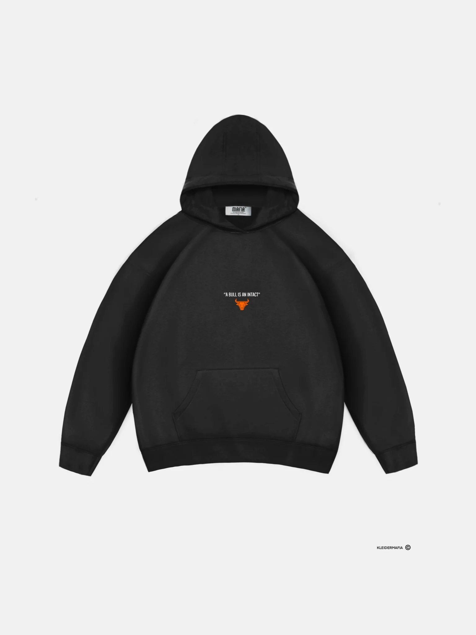 Oversize Bull Hoodie - Black - Image 3