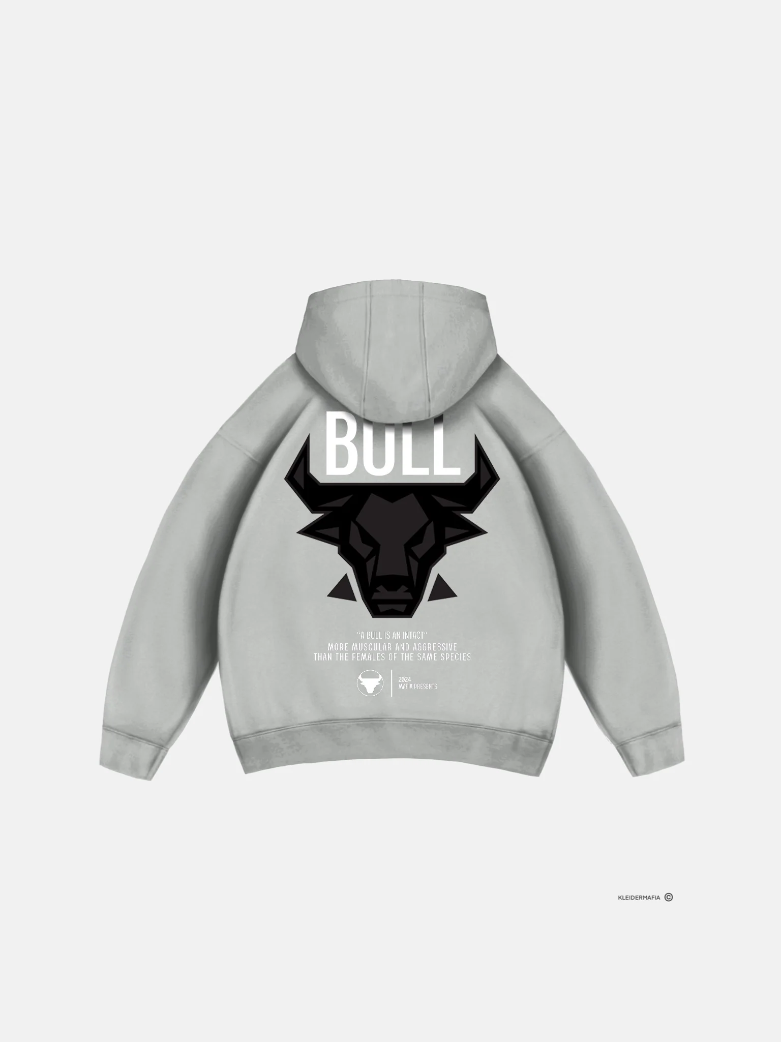 Oversize Bull Hoodie - Mushroom Grey - Image 6