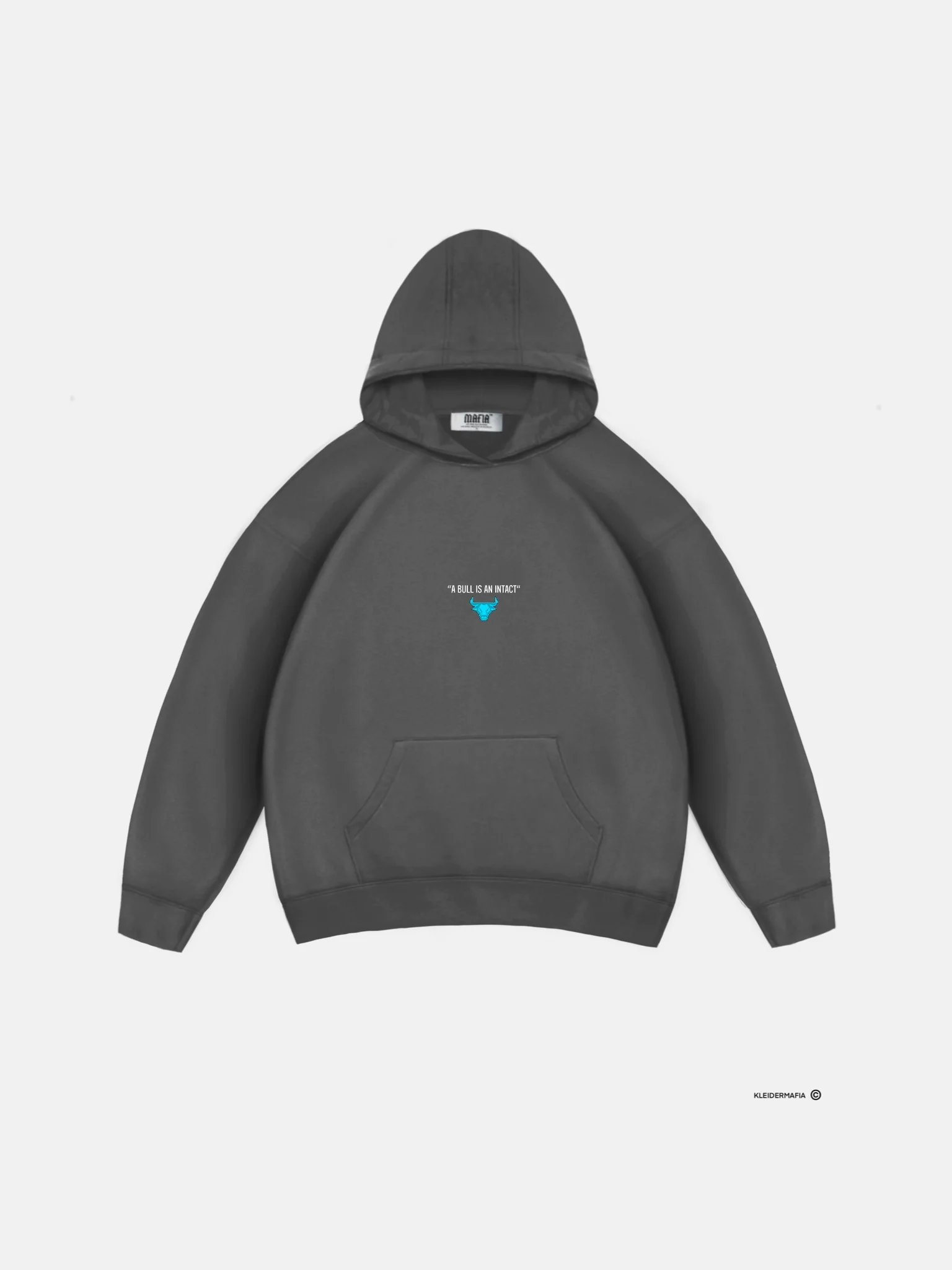 Oversize Bull Hoodie - Tornado Grey - Image 6