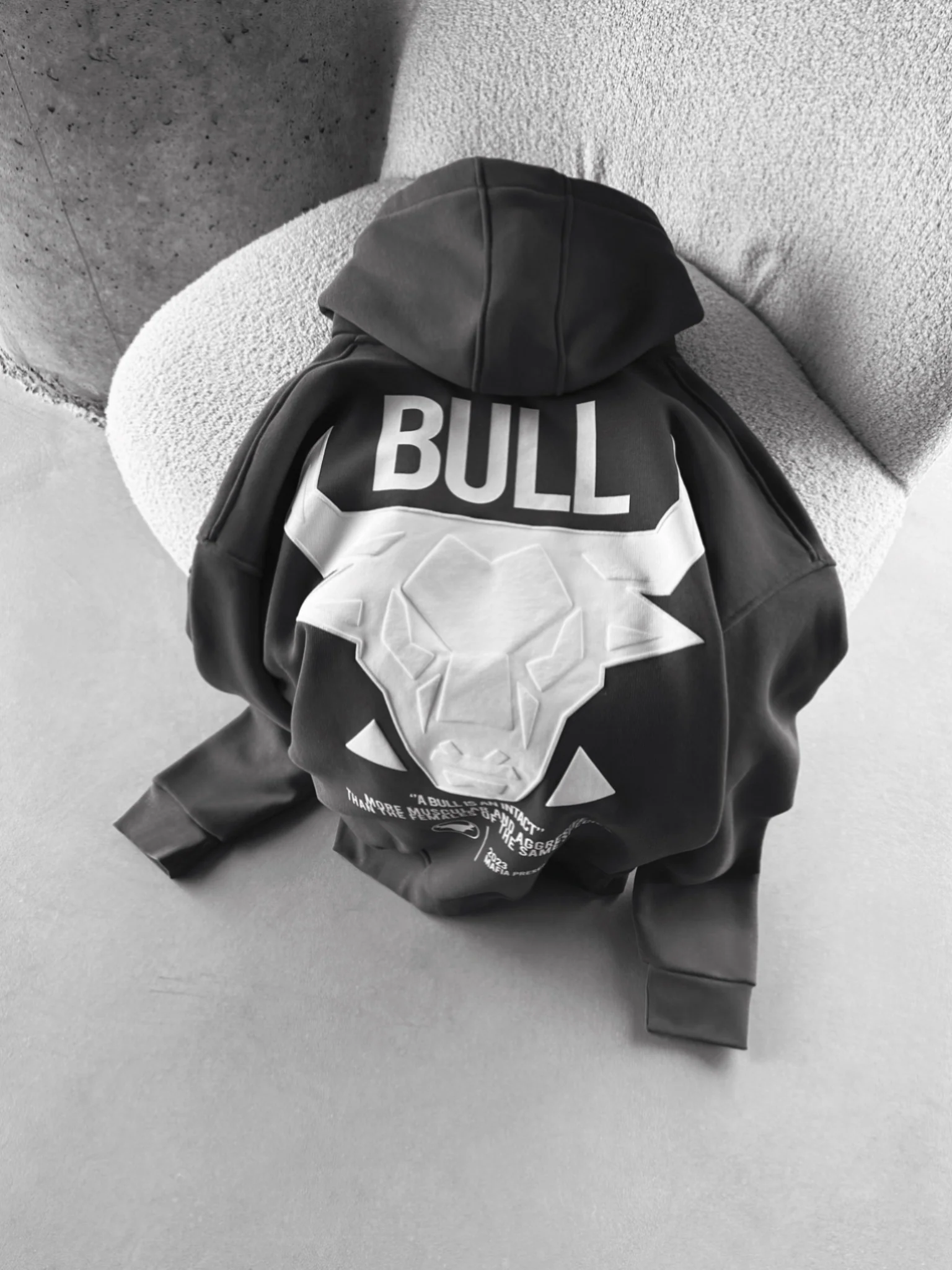 Oversize Bull Hoodie - Anthracite - Image 5