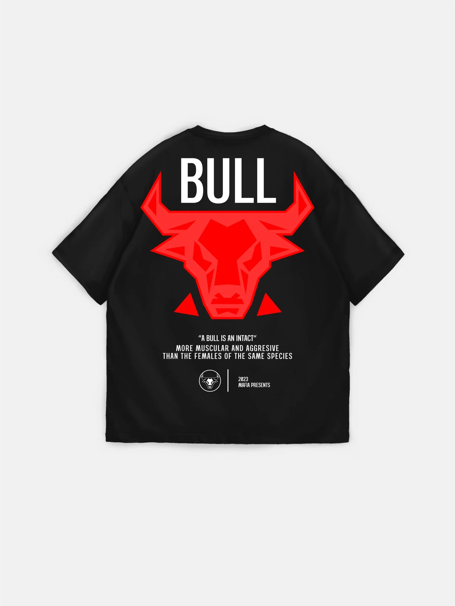 Oversize Bull T-shirt - Black and Red - Image 6