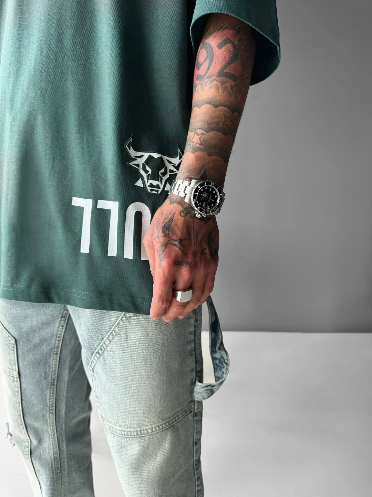 Oversize Bull T-shirt - Petrol - Image 3