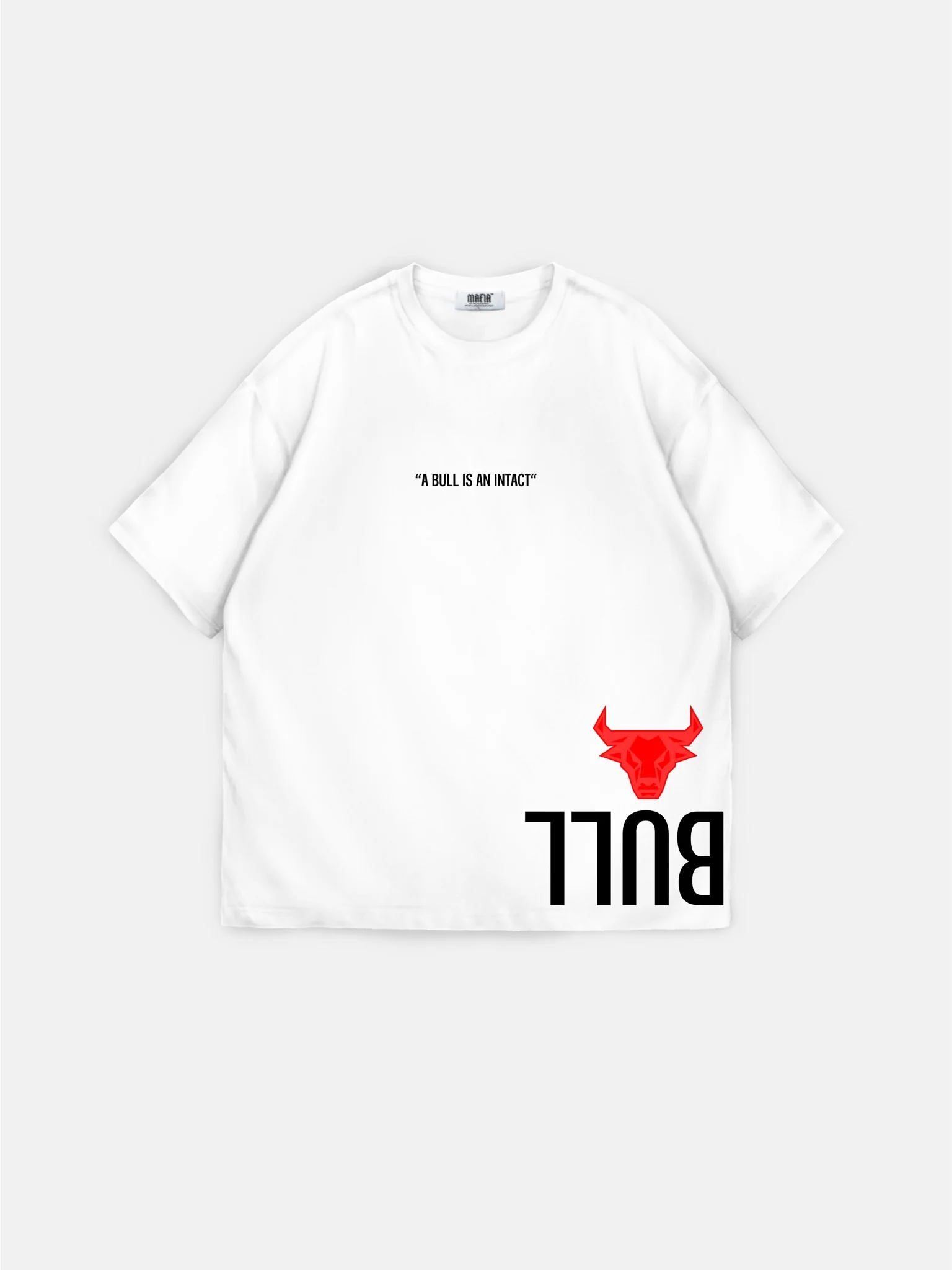 Oversize Bull T-shirt - White and Red - Image 4