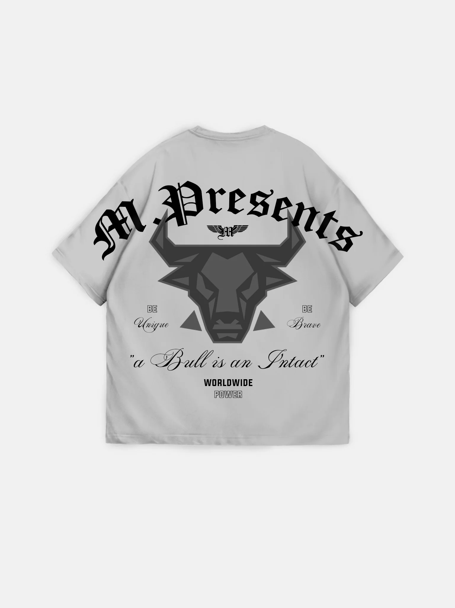 Oversize Bull Worldwide T-shirt - Grey - Image 4