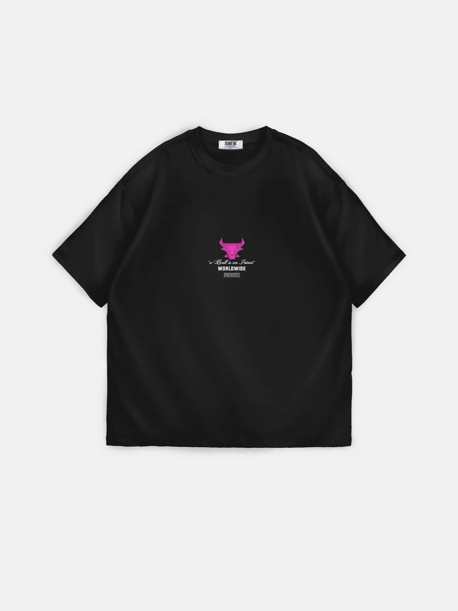 Oversize Bull Worldwide T-shirt - Black and Lila - Image 8