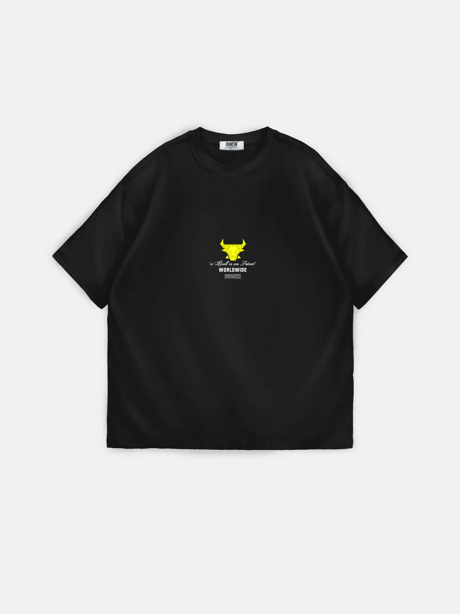 Oversize Bull Worldwide T-shirt - Black and Yellow - Image 5