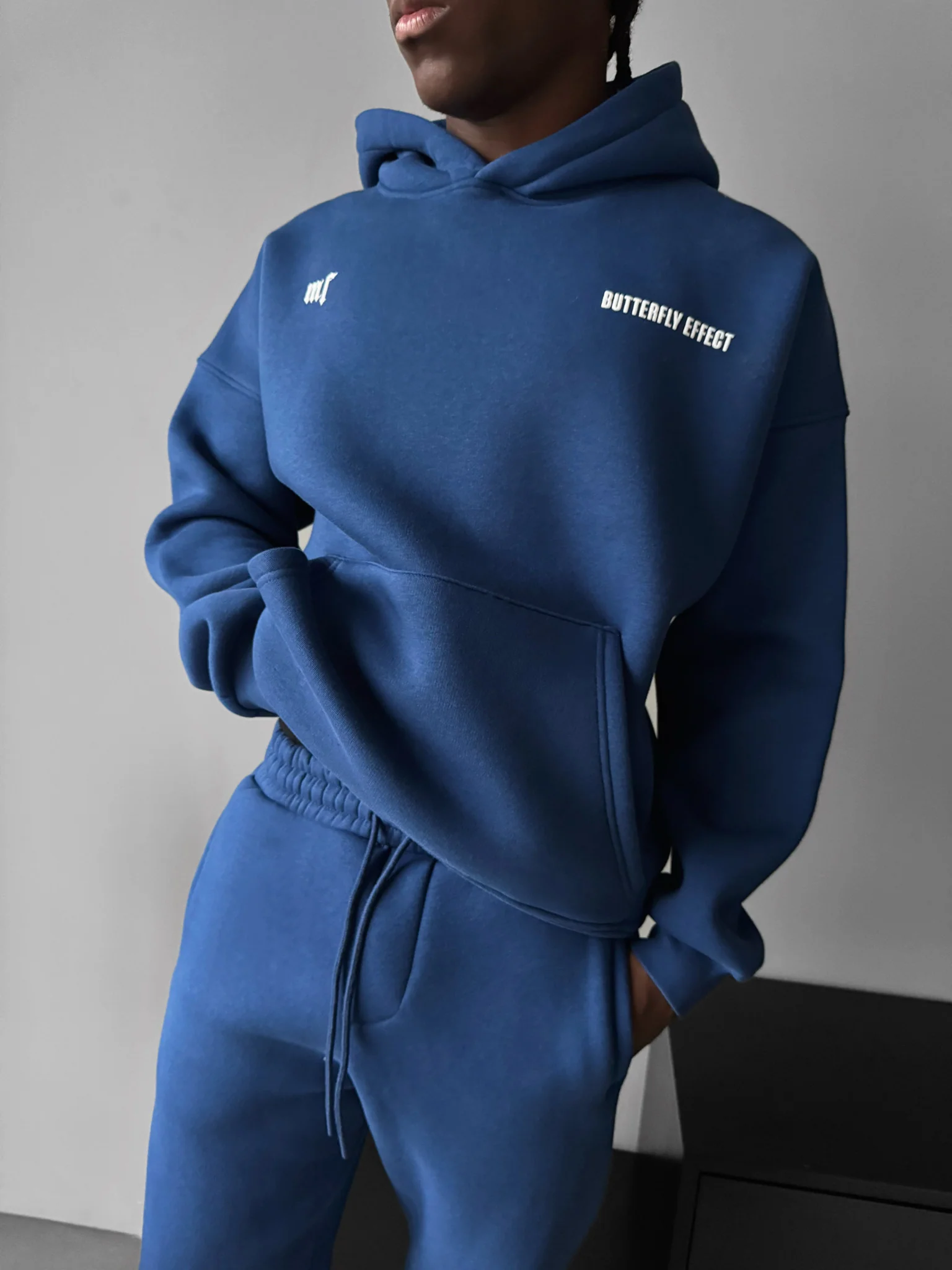Oversize Butterfly Effect Hoodie - Navy Peony - Image 3