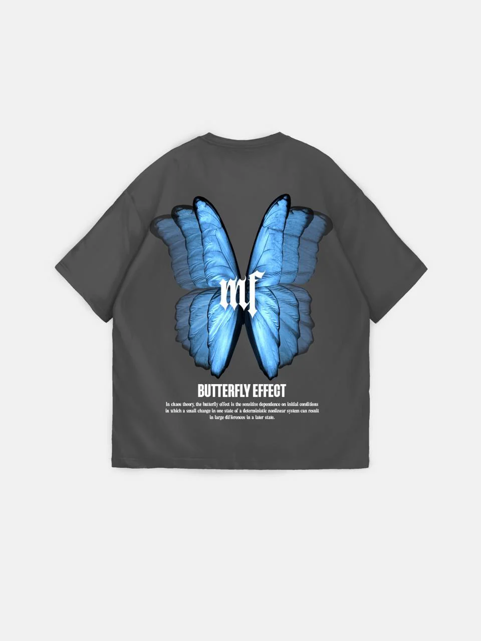 Oversize 'Butterfly Effect' T-Shirt - Anthracite - Image 4