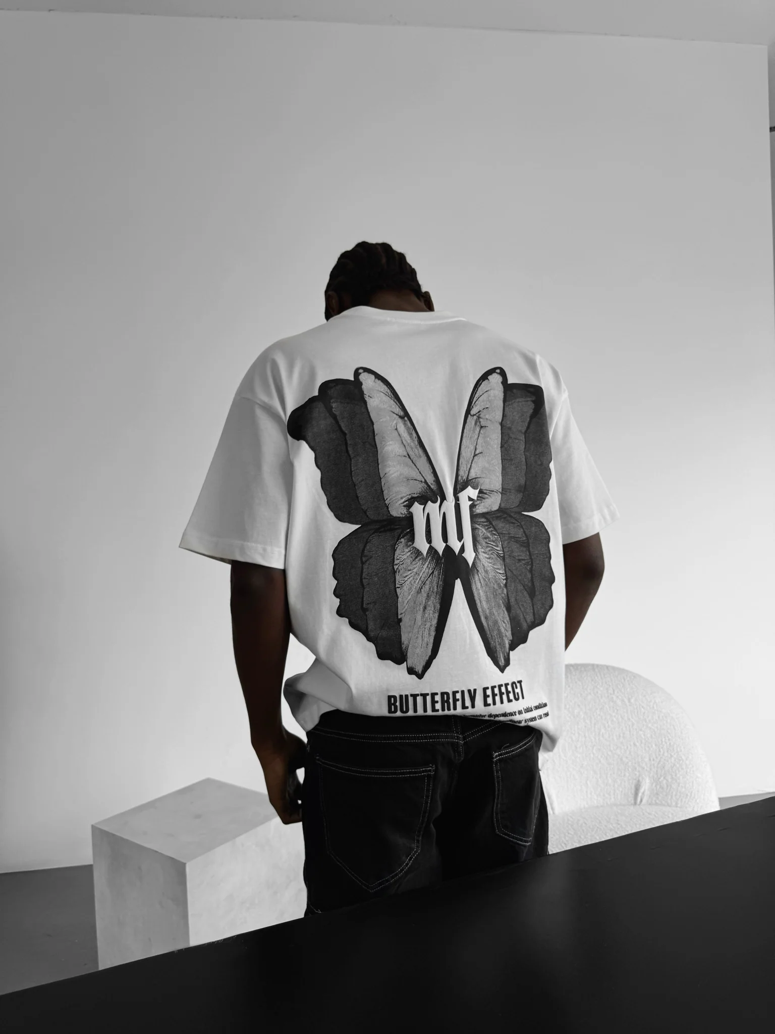 Oversize 'Butterfly Effect' T-Shirt - Ecru - Image 2