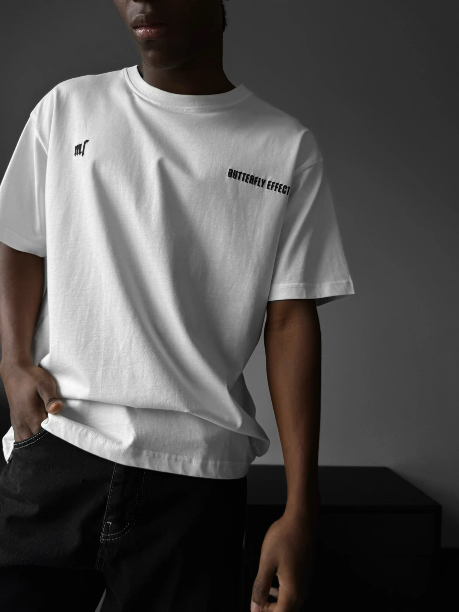 Oversize 'Butterfly Effect' T-Shirt - Ecru - Image 4