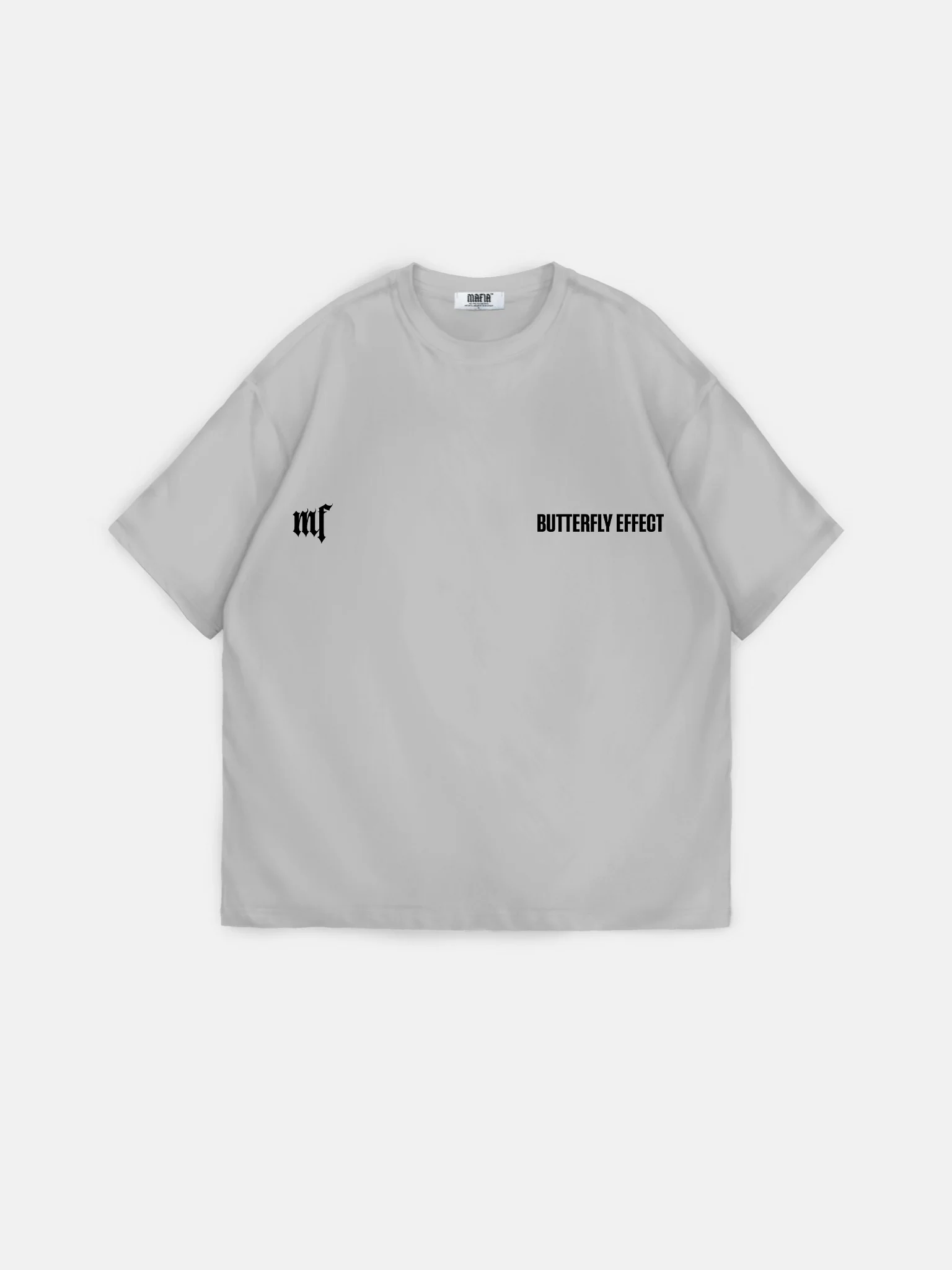 Oversize 'Butterfly Effect' T-Shirt - Grey - Image 6