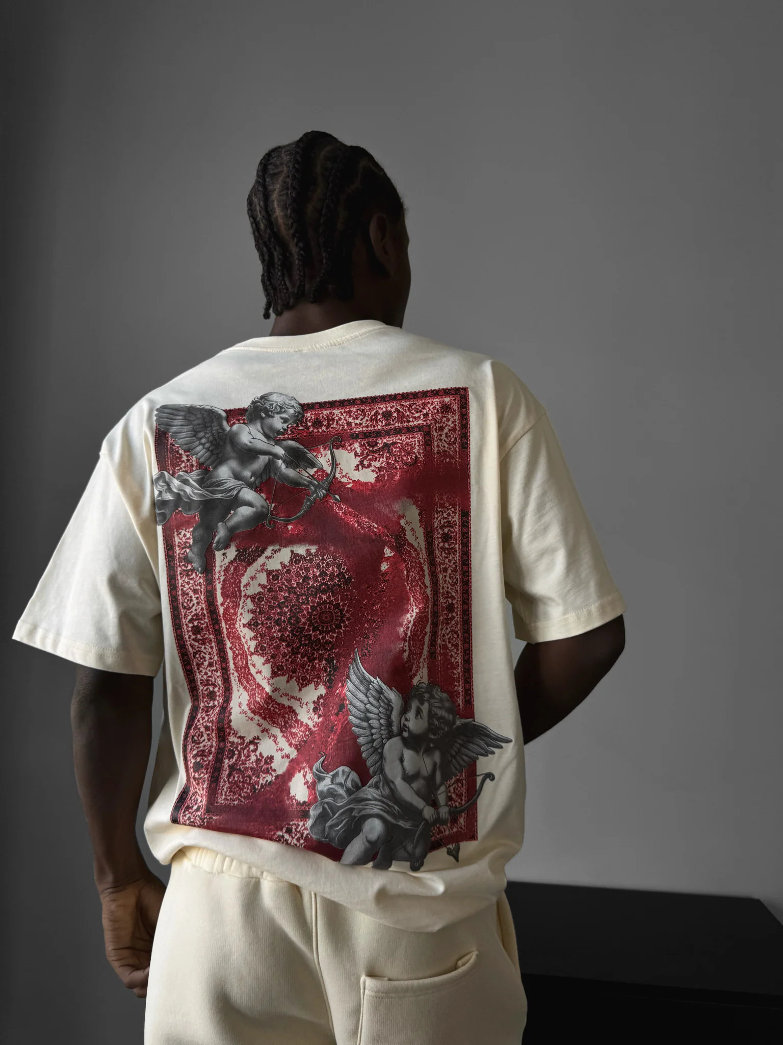 Oversize Carpet Angel T-Shirt - Antique White