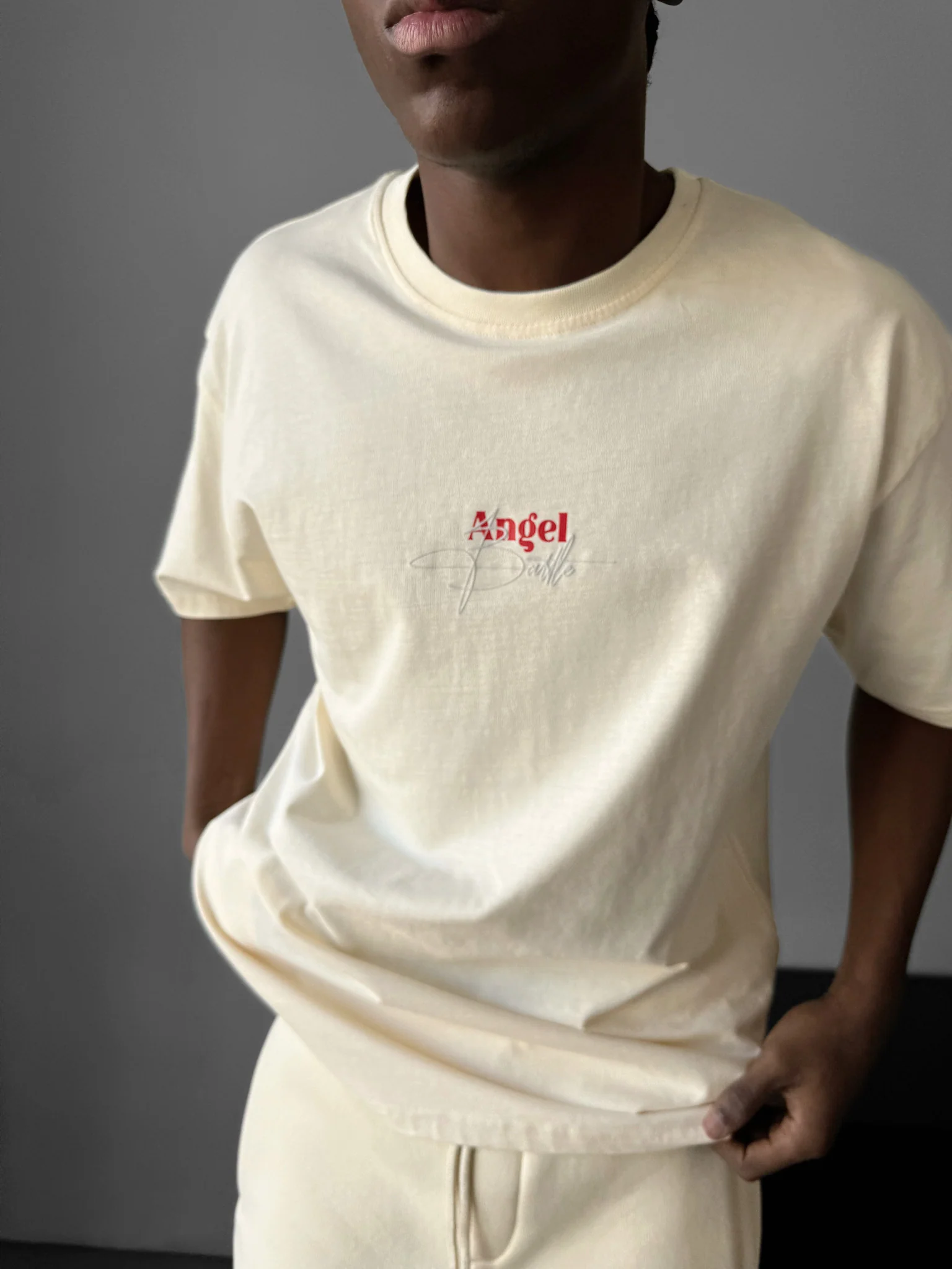 Oversize Carpet Angel T-Shirt - Antique White - Image 3