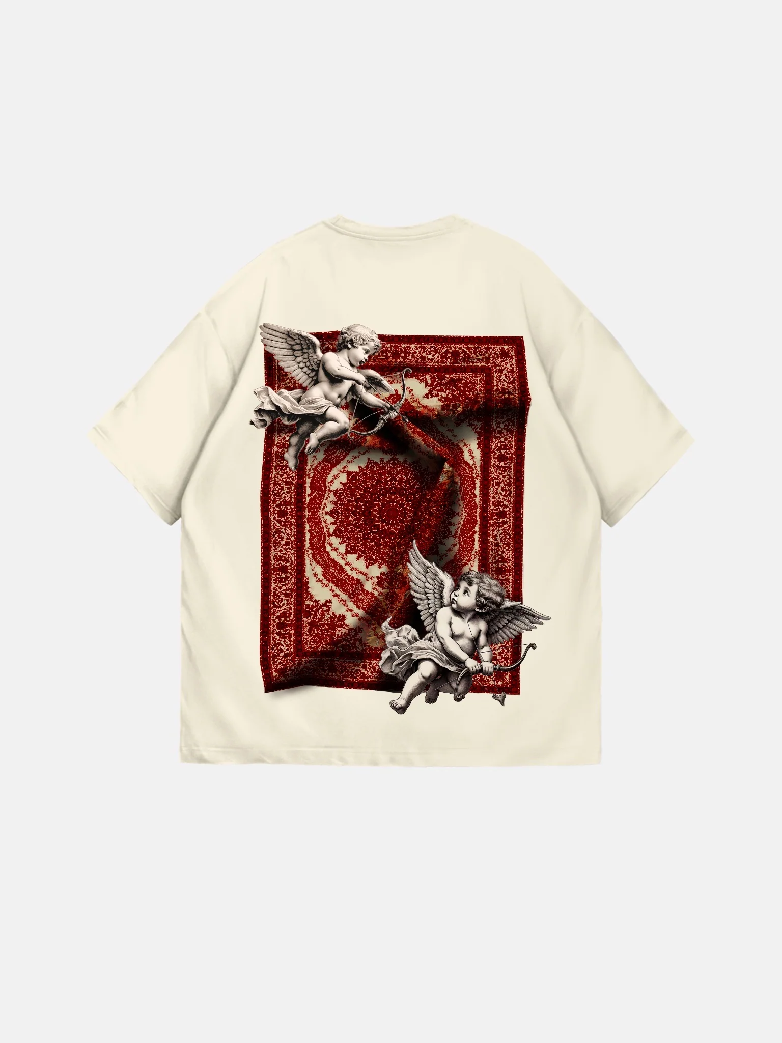 Oversize Carpet Angel T-Shirt - Antique White - Image 4