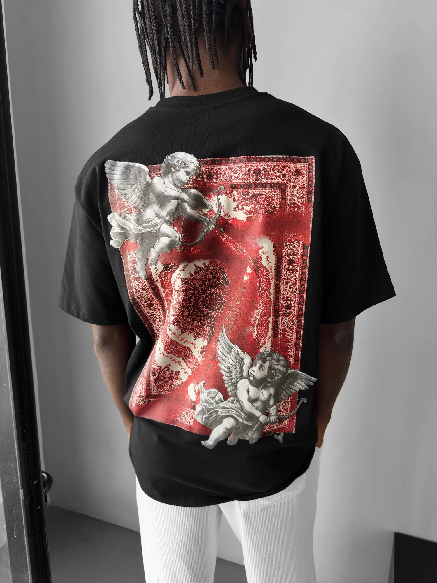 Oversize Carpet Angel T-Shirt - Black - Image 3