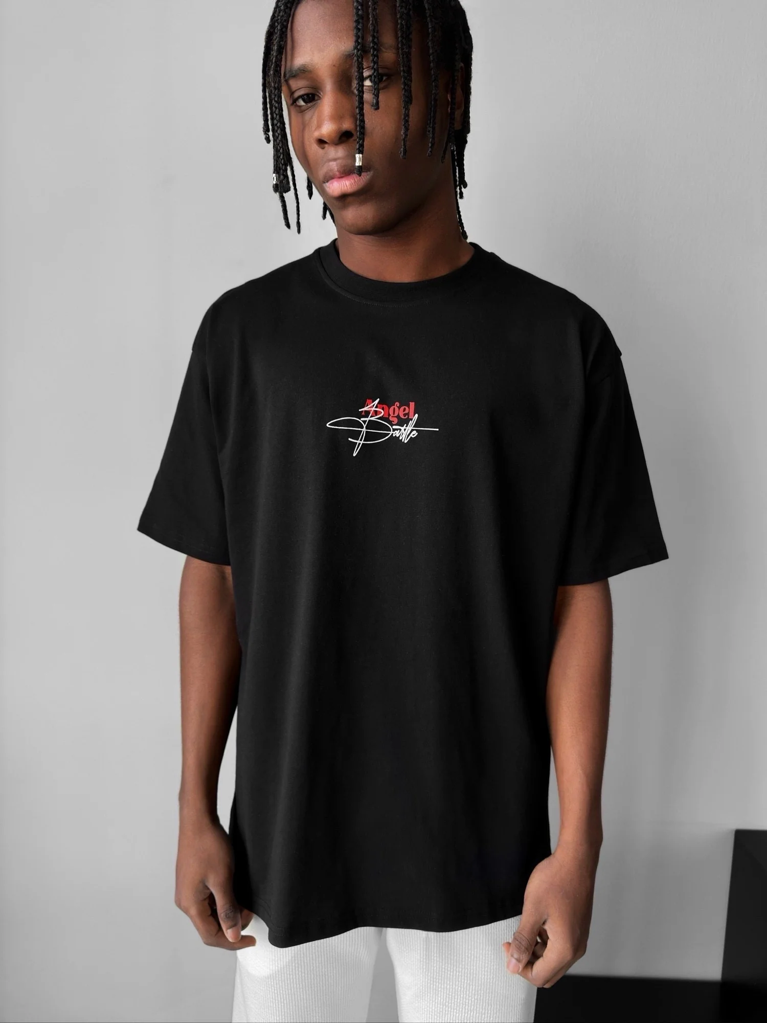 Oversize Carpet Angel T-Shirt - Black - Image 5