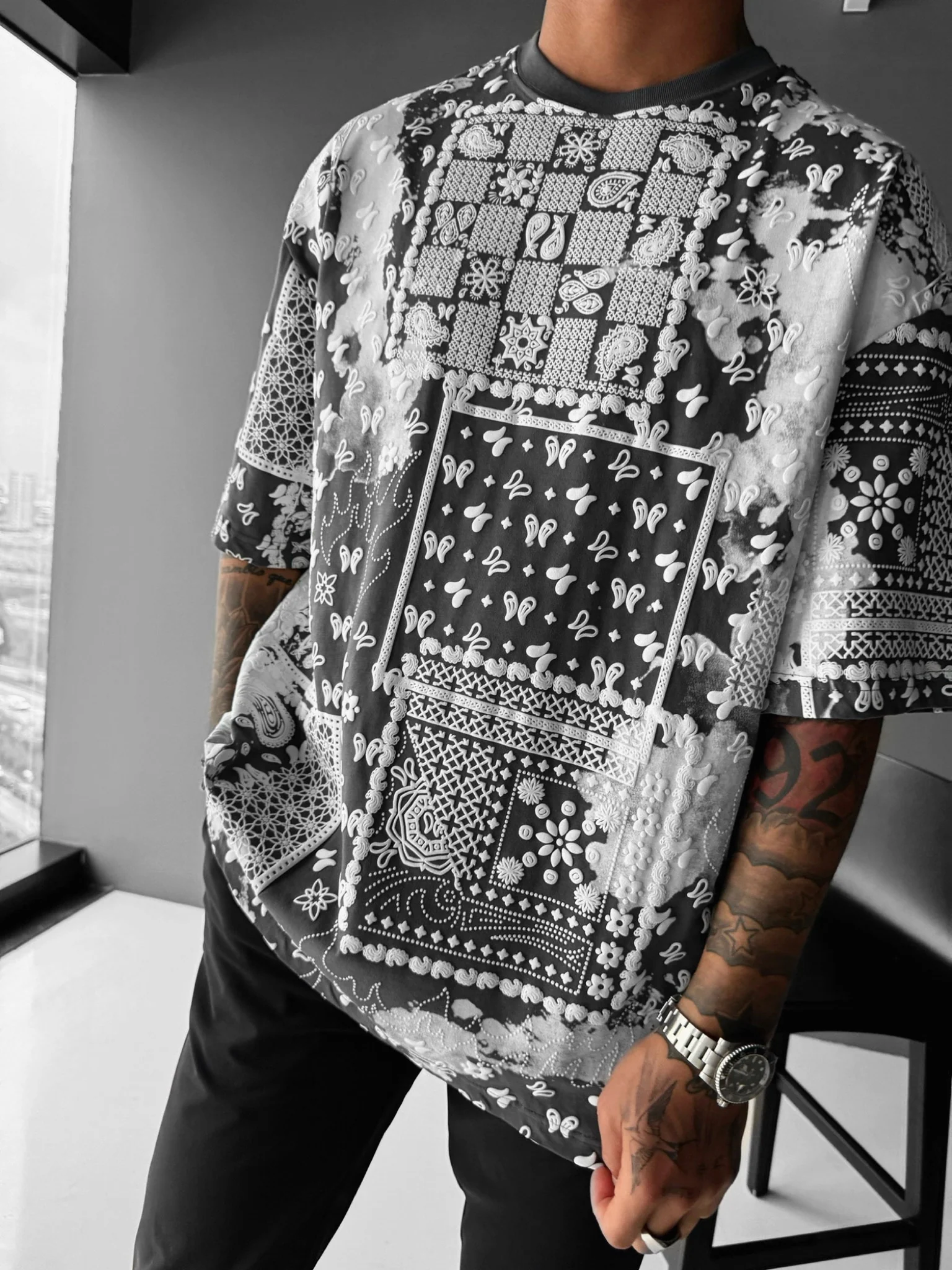 Oversize Carpet T-shirt - Anthracite - Image 2