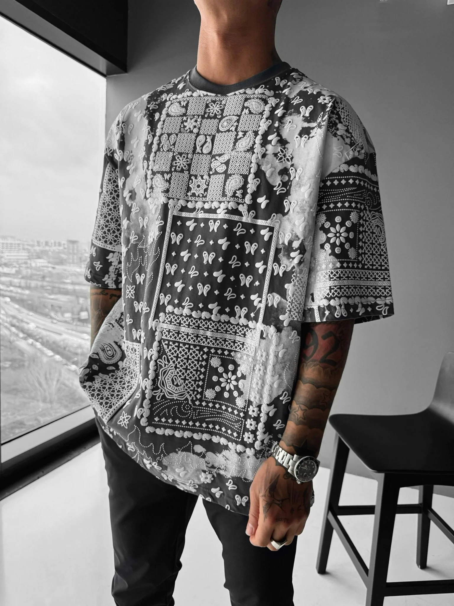 Oversize Carpet T-shirt - Anthracite - Image 3
