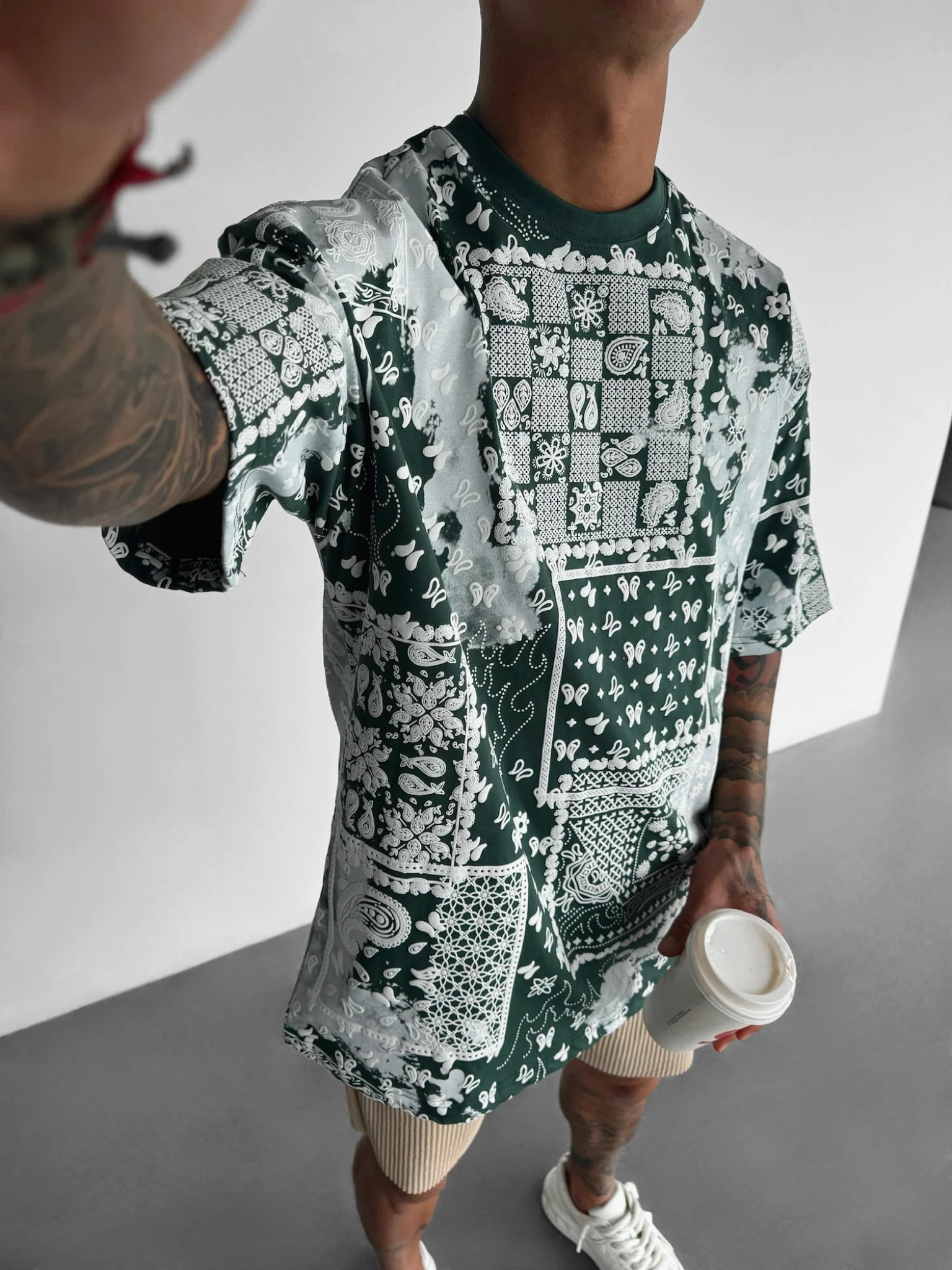 Oversize Carpet T-shirt - Petrol - Image 3