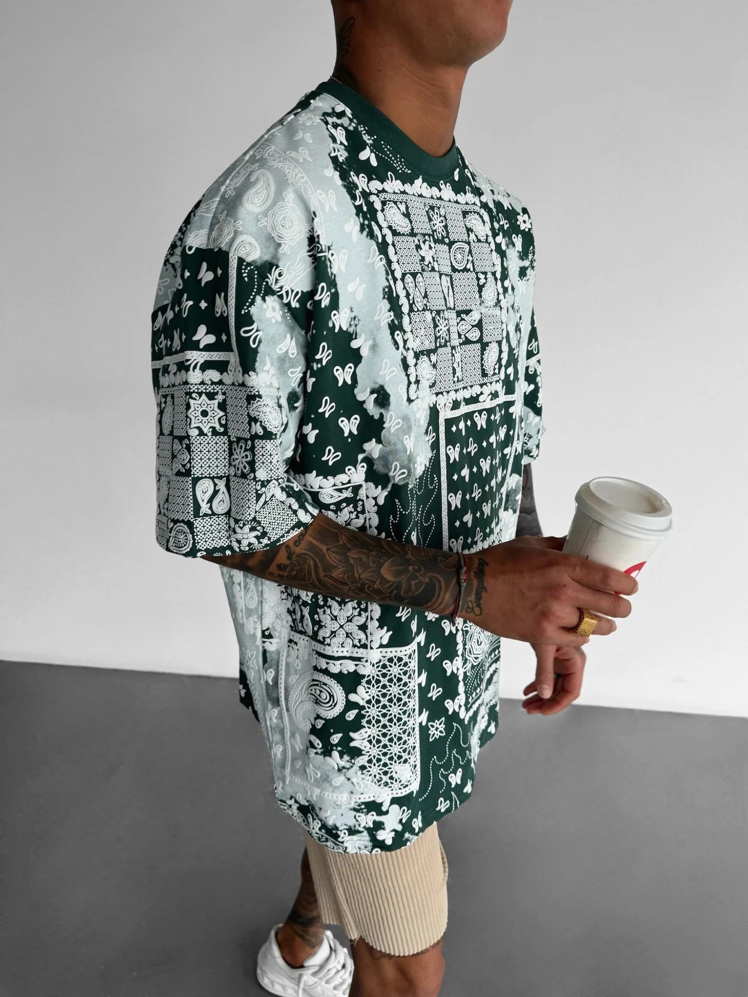 Oversize Carpet T-shirt - Petrol - Image 5
