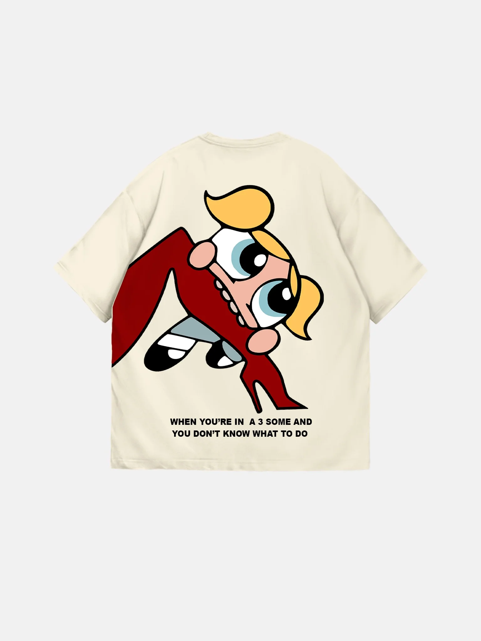 Oversize Comic T-Shirt - Antique White - Image 4