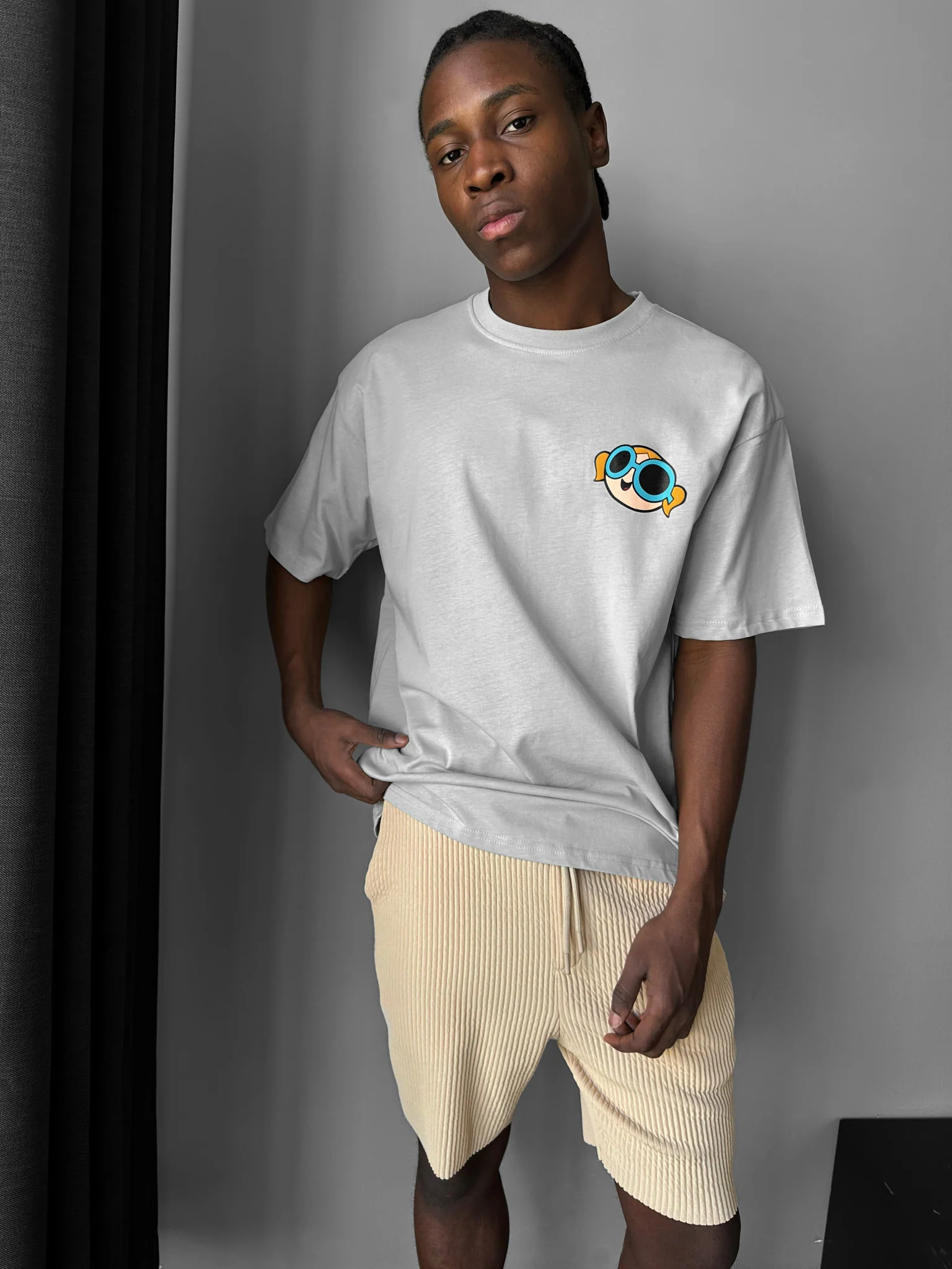 Oversize Comic T-Shirt - Grey - Image 2