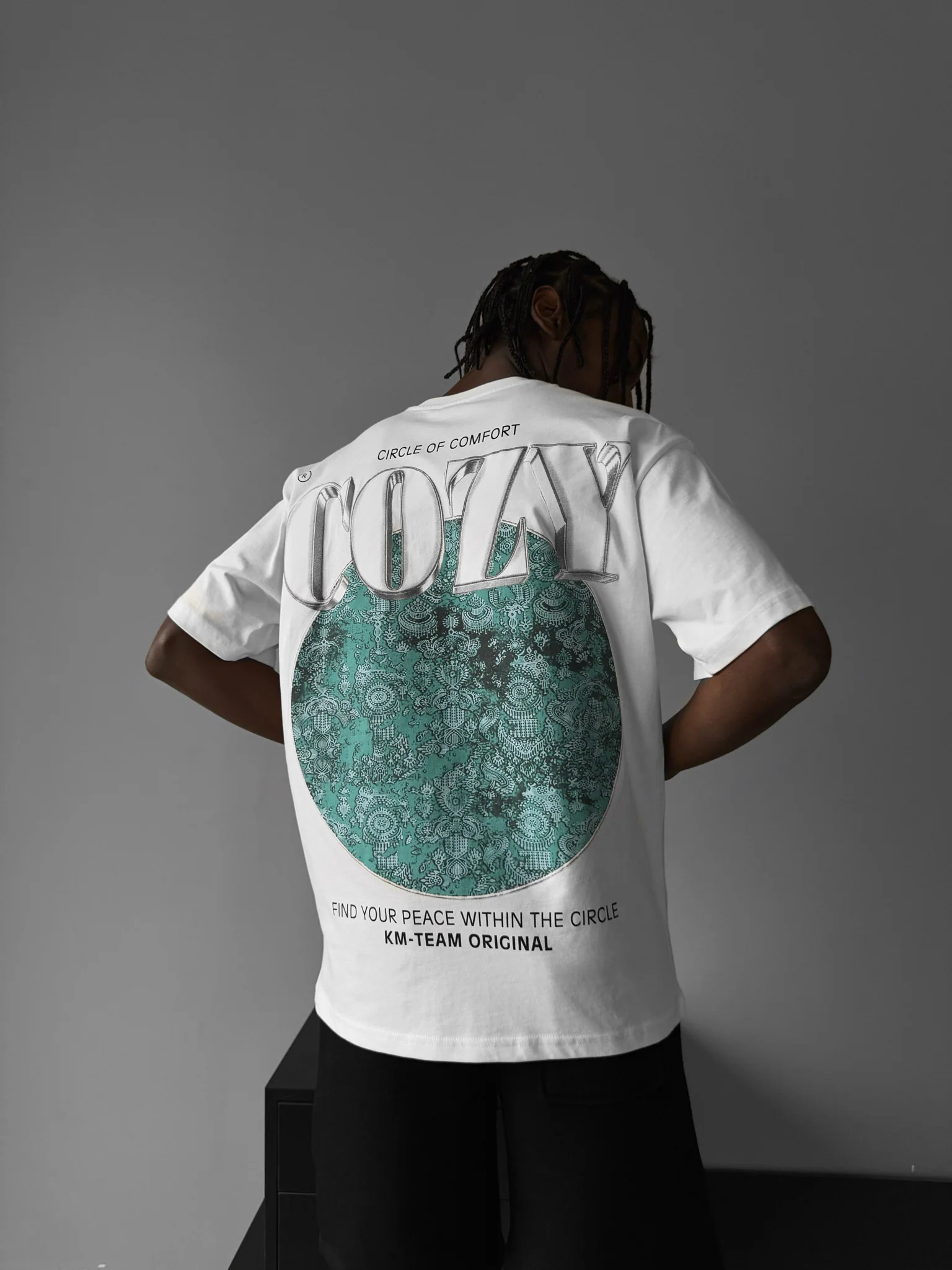 Oversize 'Cozy' T-Shirt - Ecru - Image 3
