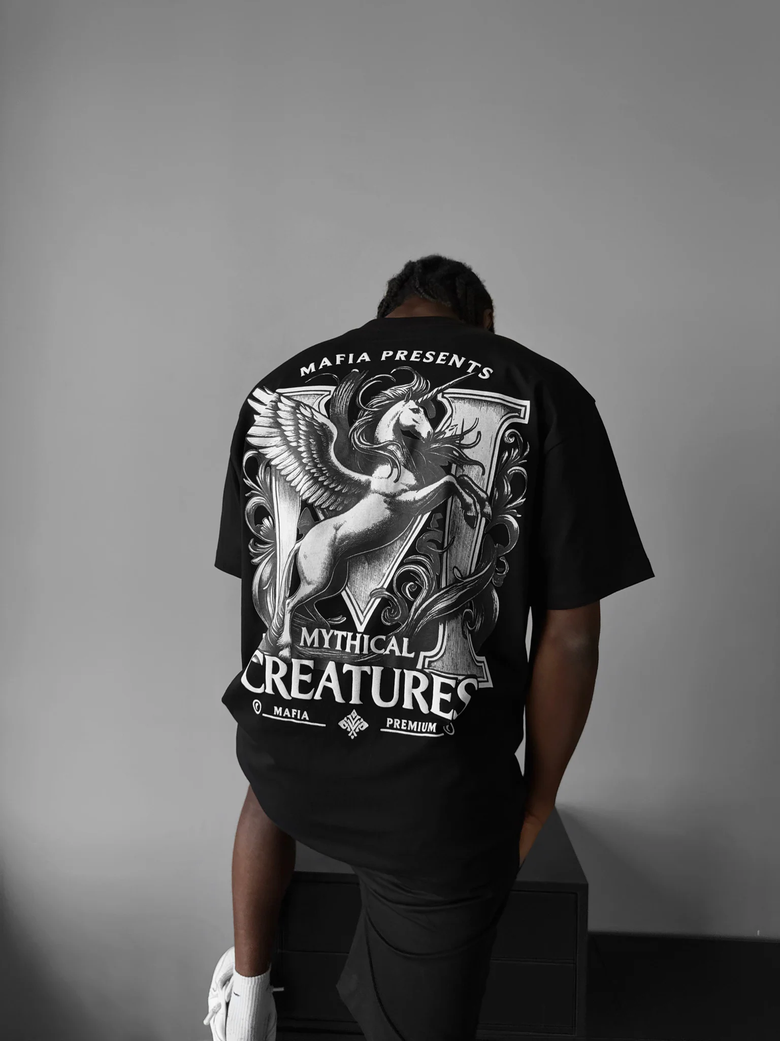 Oversize Creatures T-Shirt - Black - Image 3