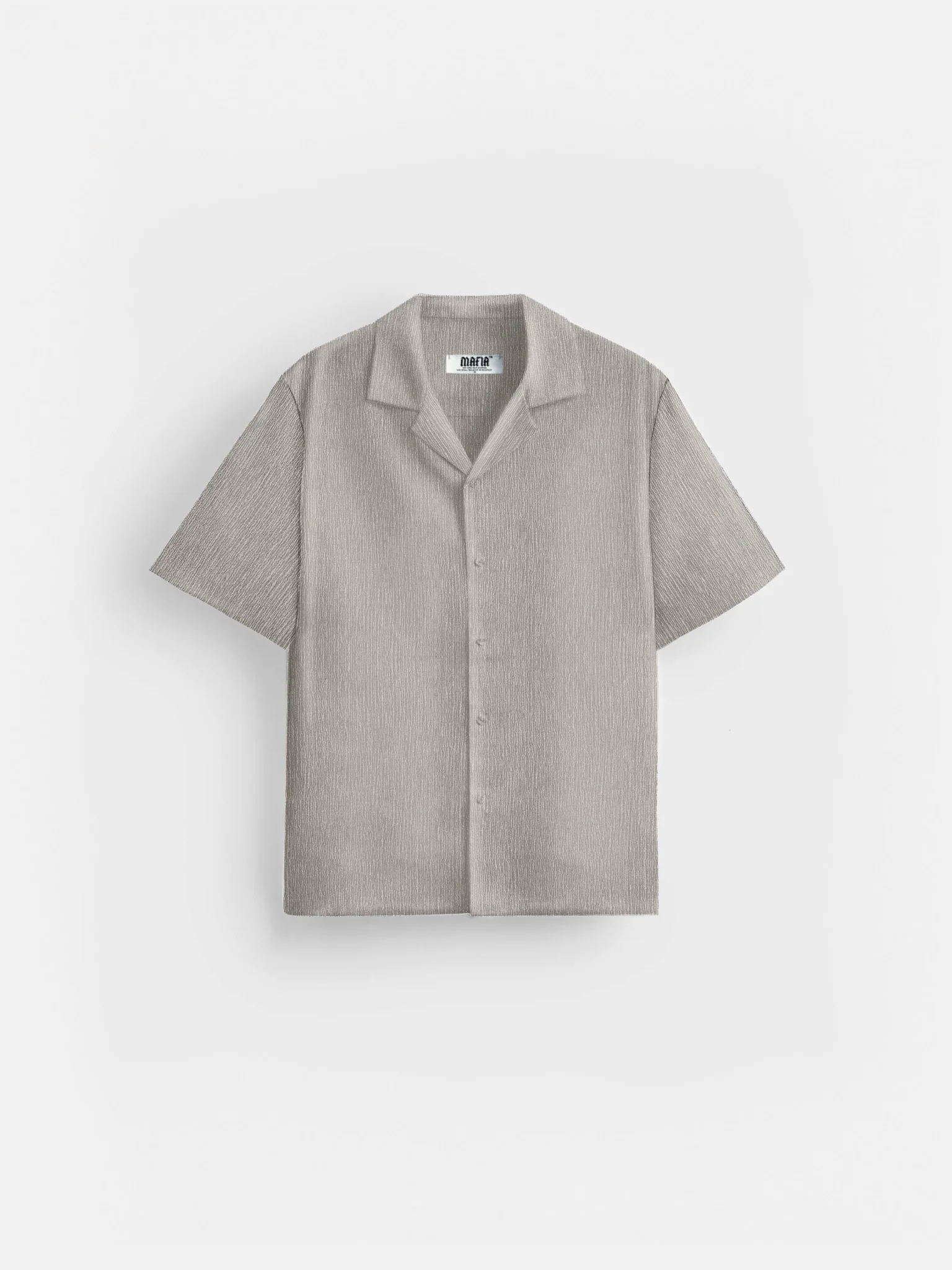Oversize Crepe Shirt - Stone - Image 5