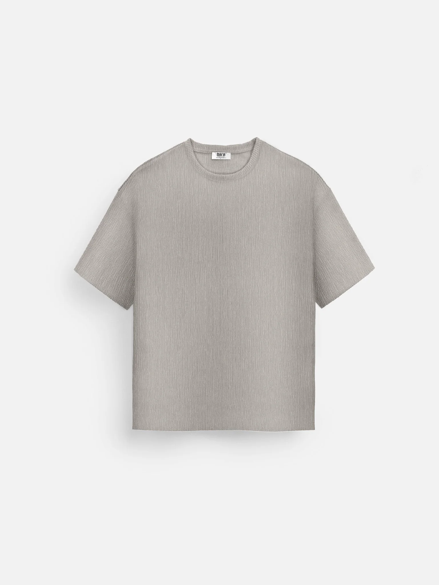 Oversize Crepe T-Shirts - Stone - Image 7